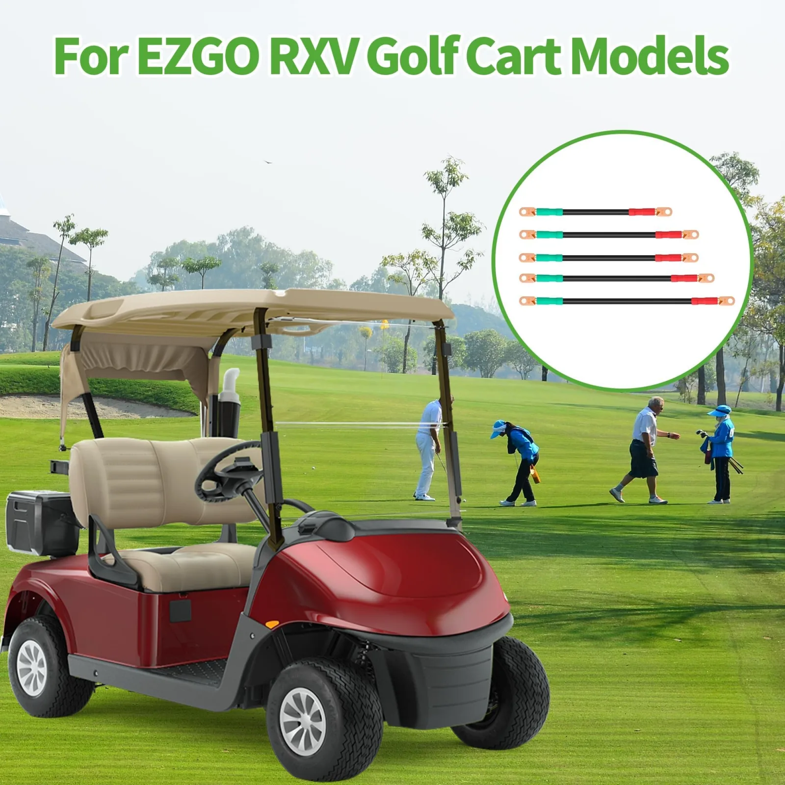 10L0L Battery Cable Kit for E-Z-G-O RXV Golf Carts image 3