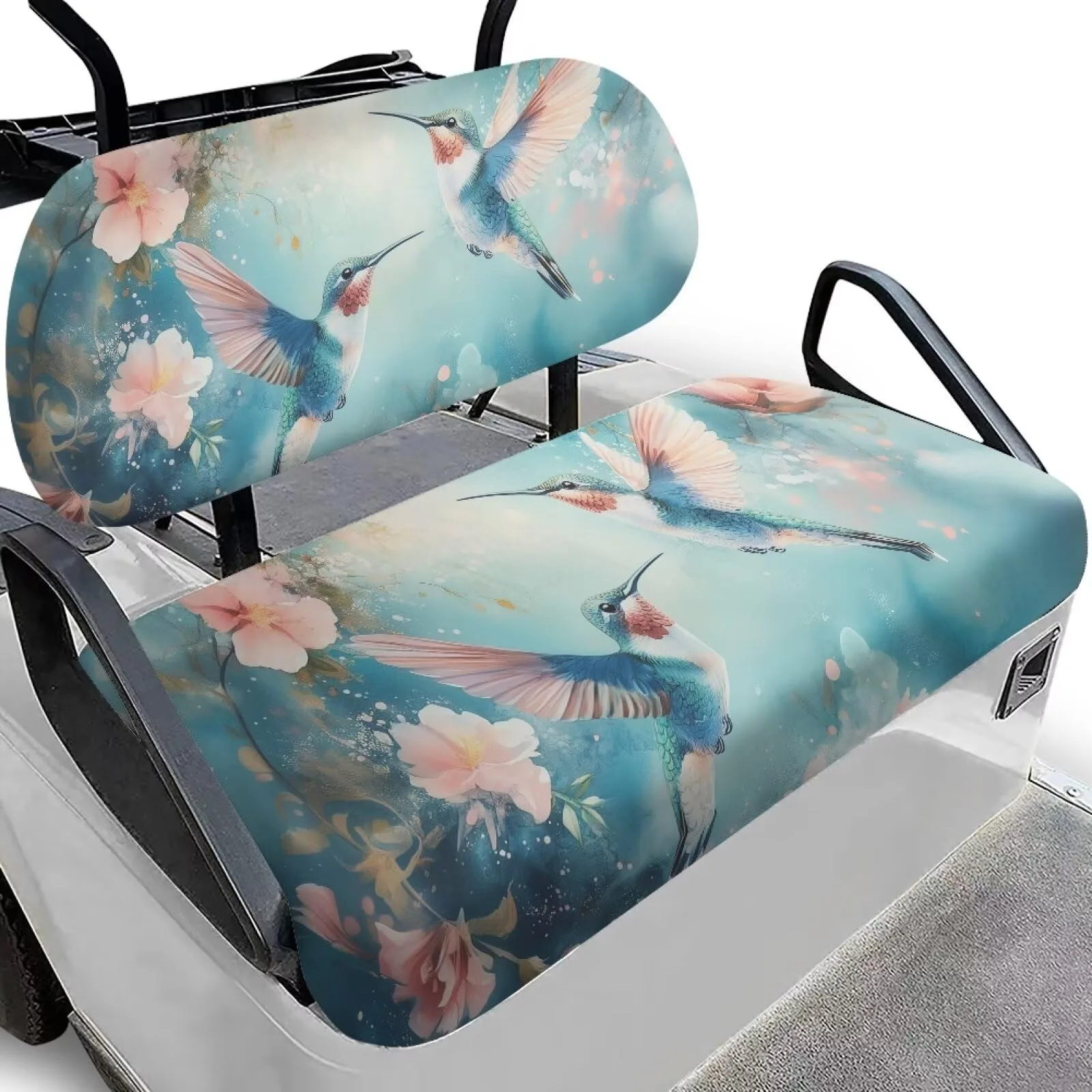 Whosucclay Hummingbird Golf Cart Seat Cover Set