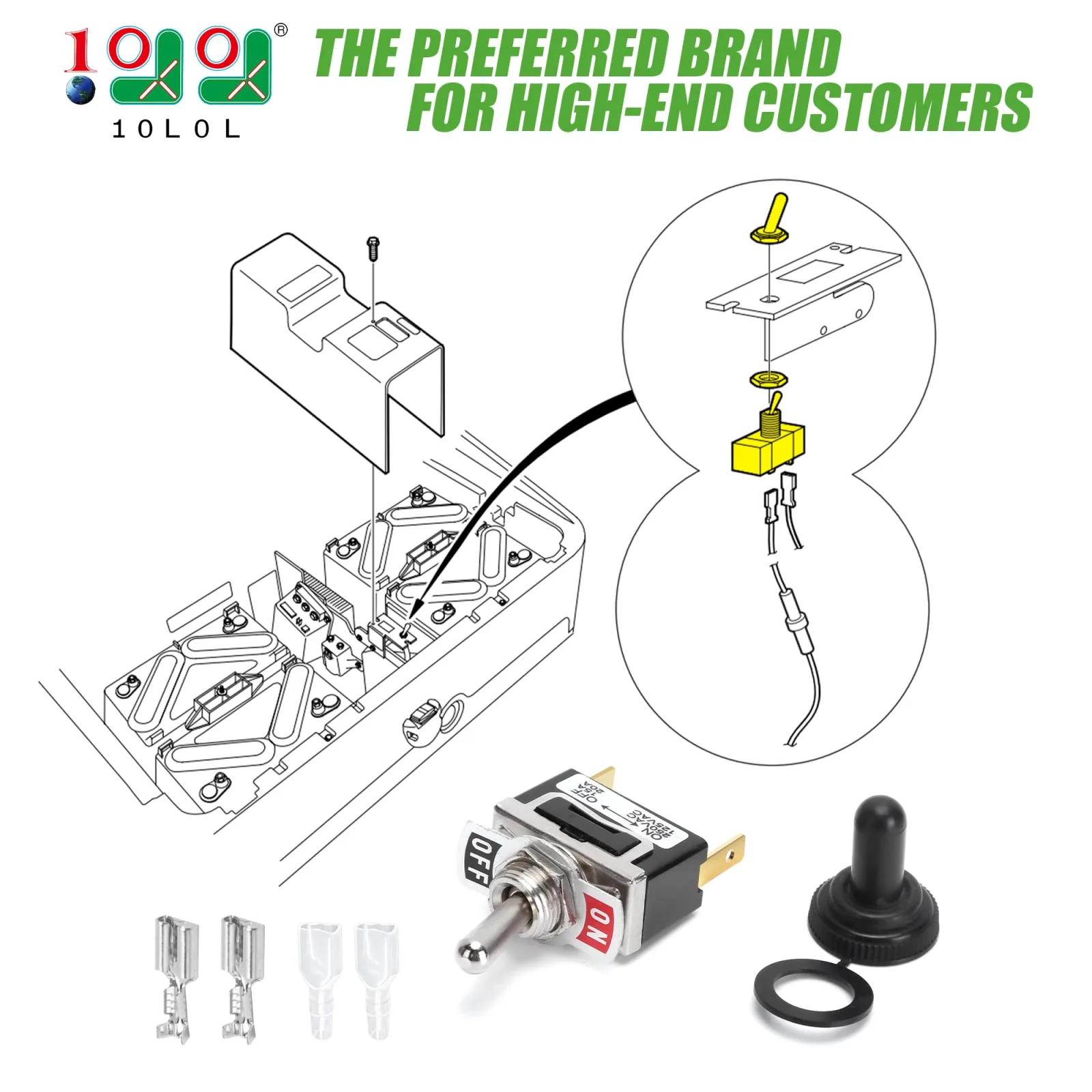 10L0L Tow/Run Switch for Club Car Precedent 2004+ image 3