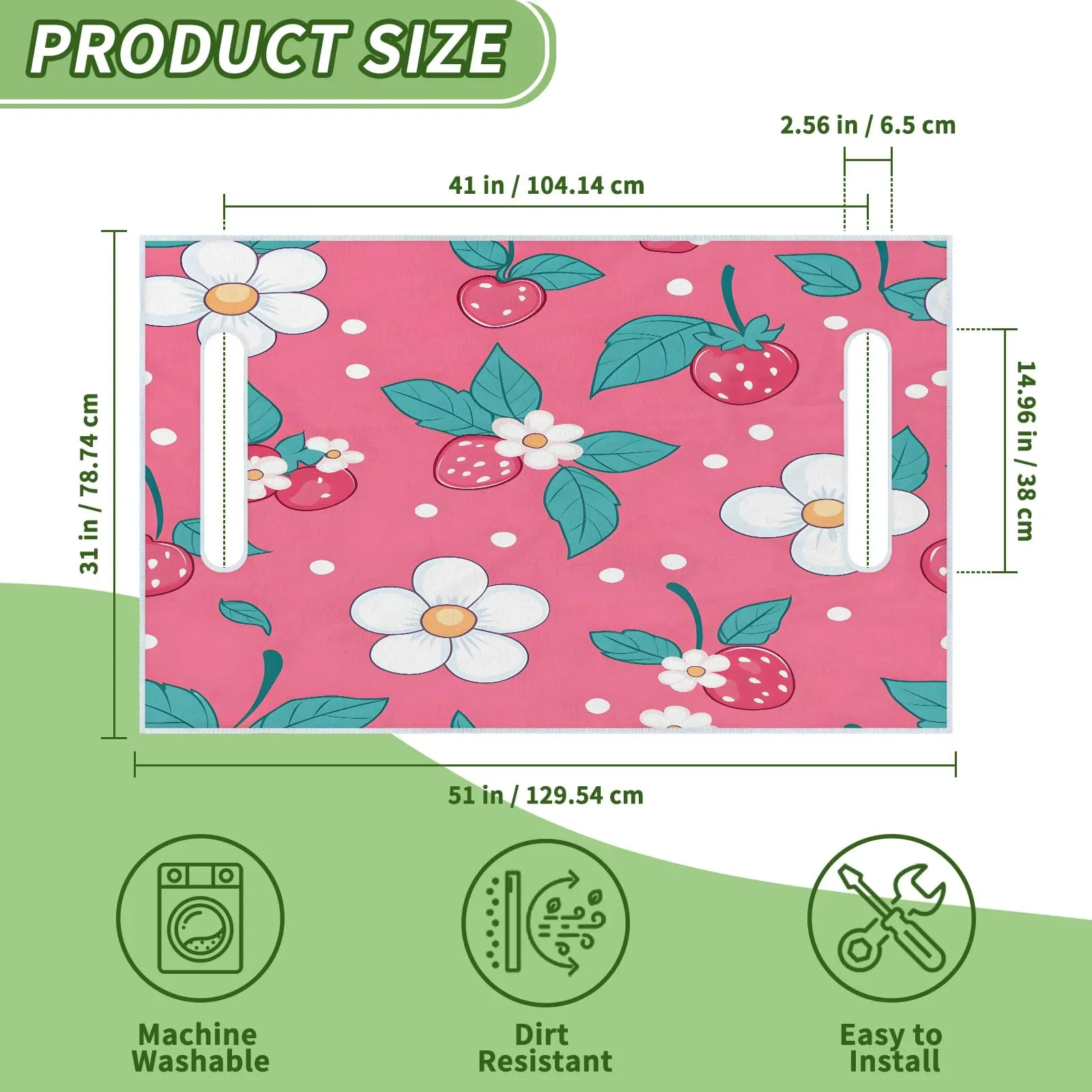 Tiveruda Pink Strawberry Golf Cart Seat Cover Blanket image 2