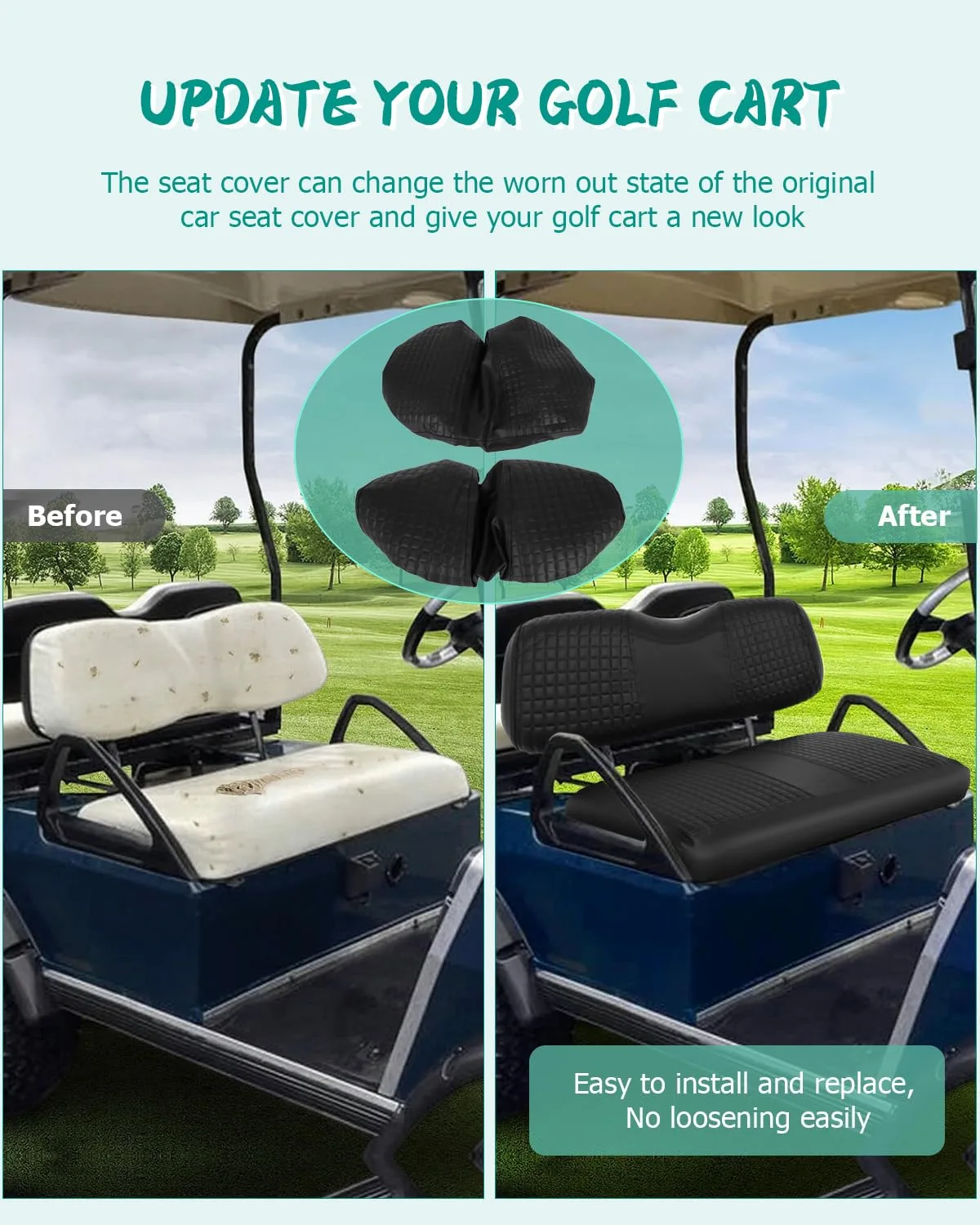 ILVGOLF Front Seat Covers for E-Z-GO TXT Golf Cart image 4