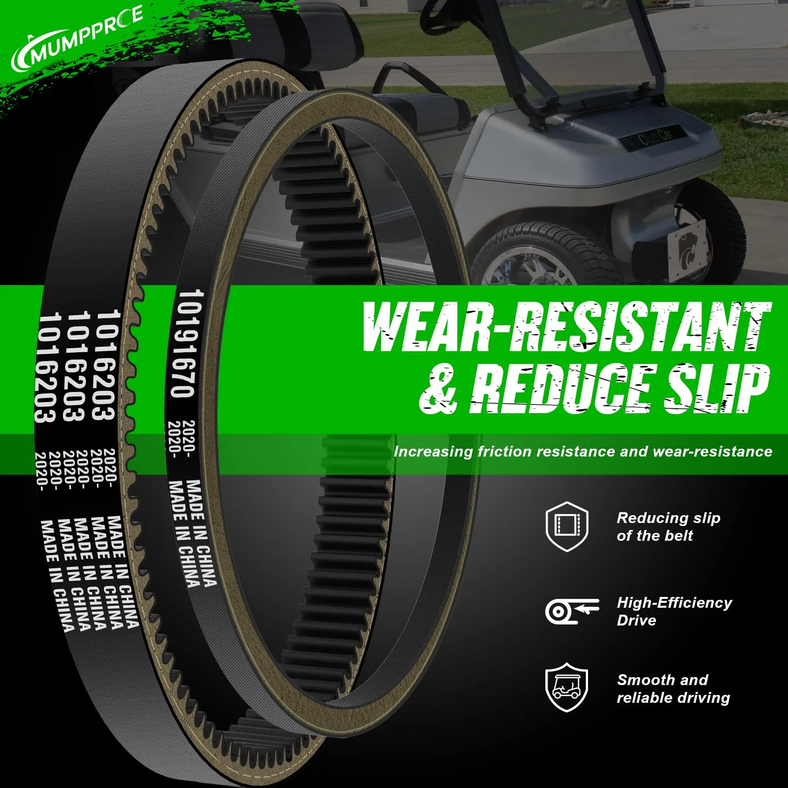MUMPPRCE Club Car DS/Precedent Drive & Starter Belt Kit image 2
