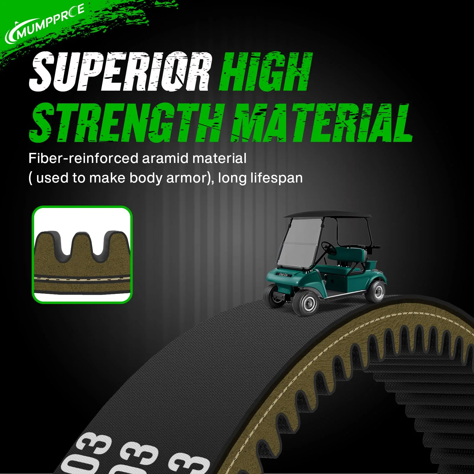 MUMPPRCE Club Car DS/Precedent Drive & Starter Belt Kit image 3