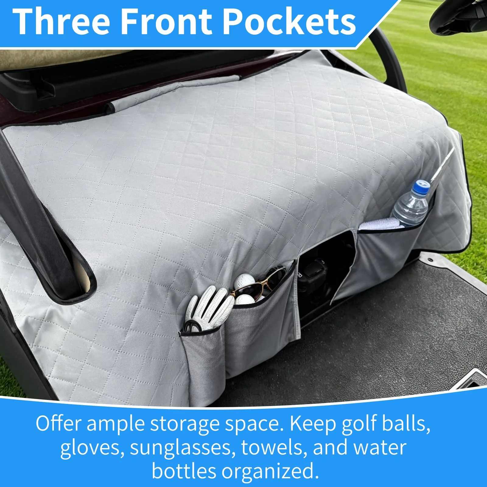 HEOHOU Golf Cart Front Seat Cover for Club Car, E-Z-GO & Yamaha image 4