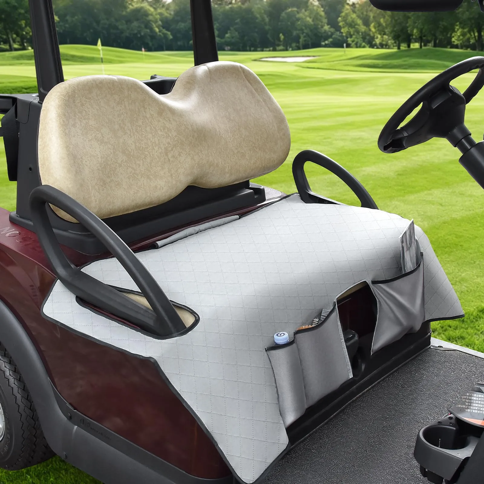 HEOHOU Golf Cart Front Seat Cover for Club Car, E-Z-GO & Yamaha