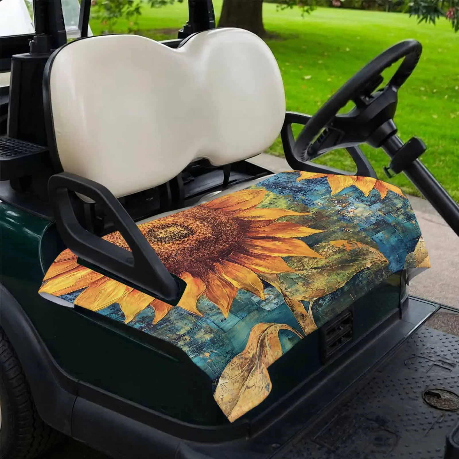 DecorLovee Sunflower Golf Cart Seat Cover 51 x 31 In. image 2