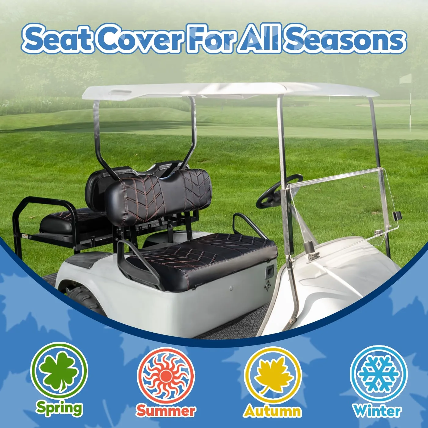PZWLI PZW-011BB E-Z-GO TXT/RXV Seat Cover Kit image 2