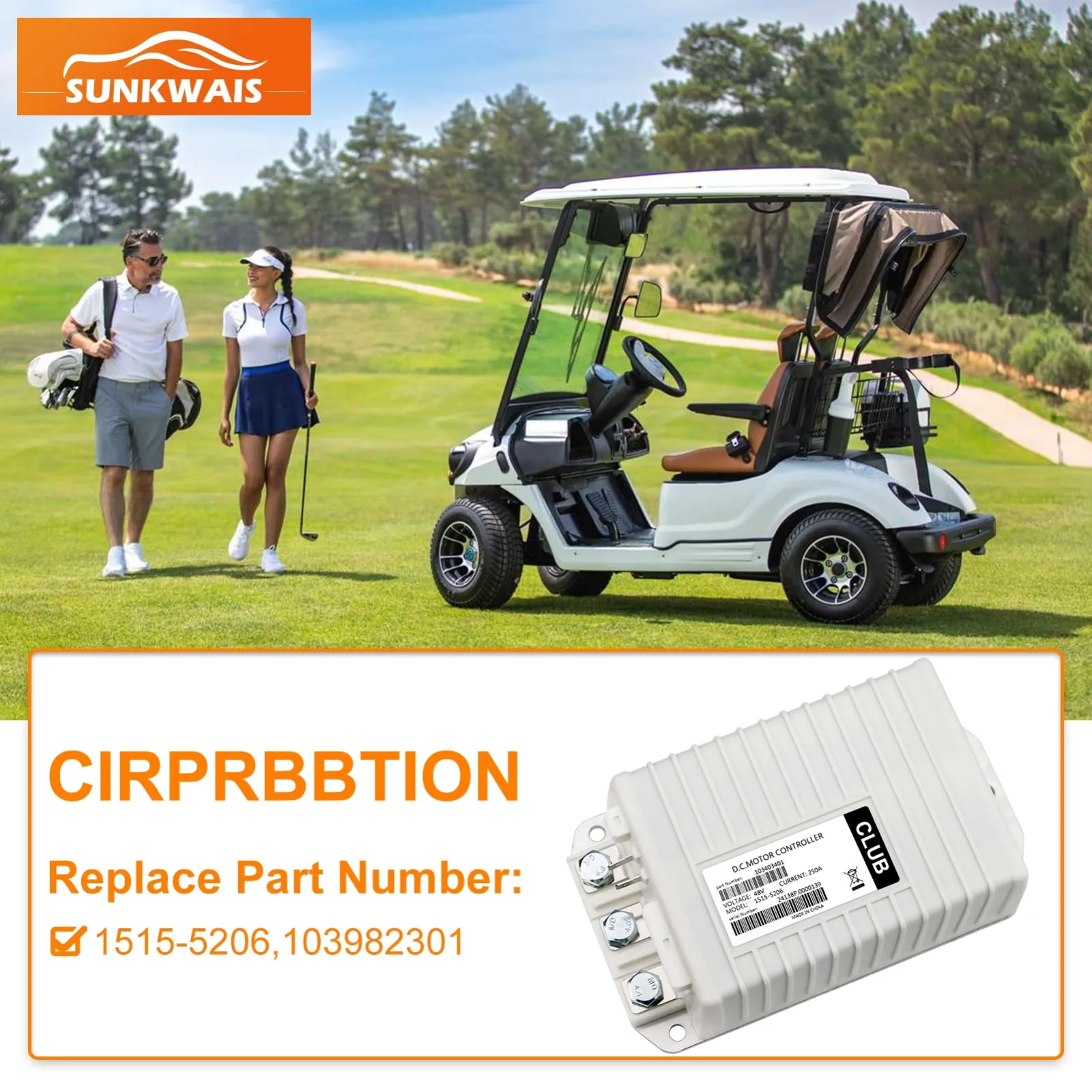 SUNKWAIS 48V 250A Golf Cart Motor Controller 1515-5206 image 2
