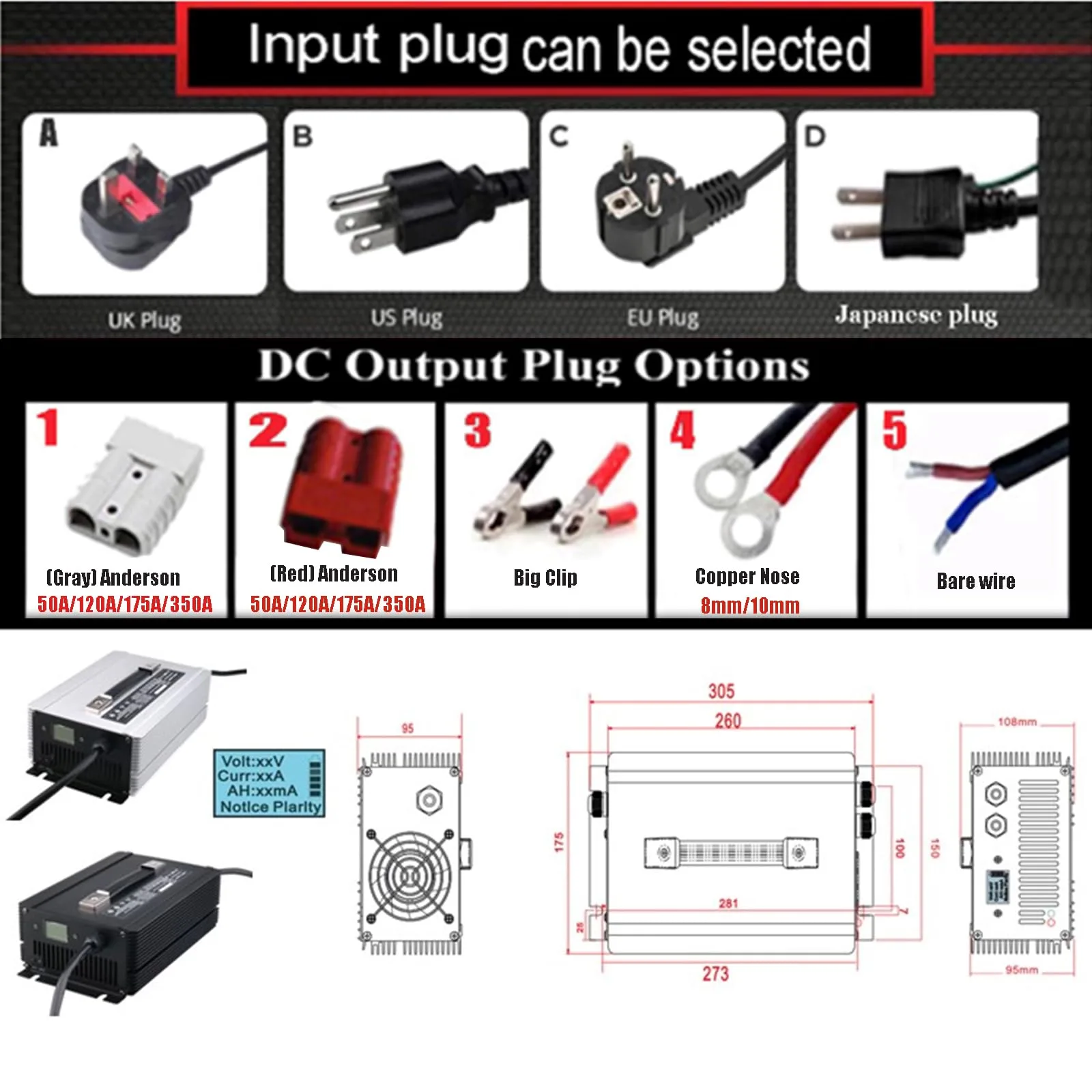 HYDTGZ 24V 50A Electric Golf Cart Battery Charger image 2