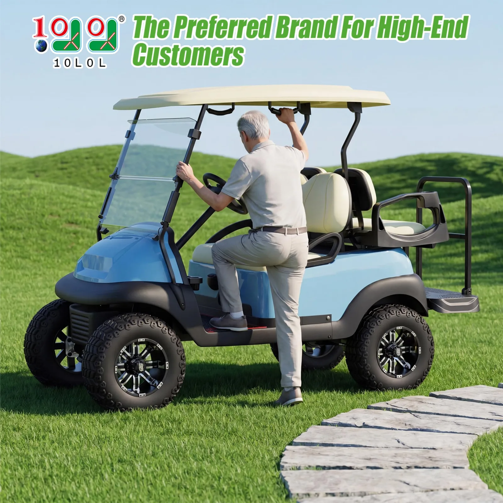 10L0L Golf Cart Grab Handles for E-Z-GO, Club Car & Yamaha image 2