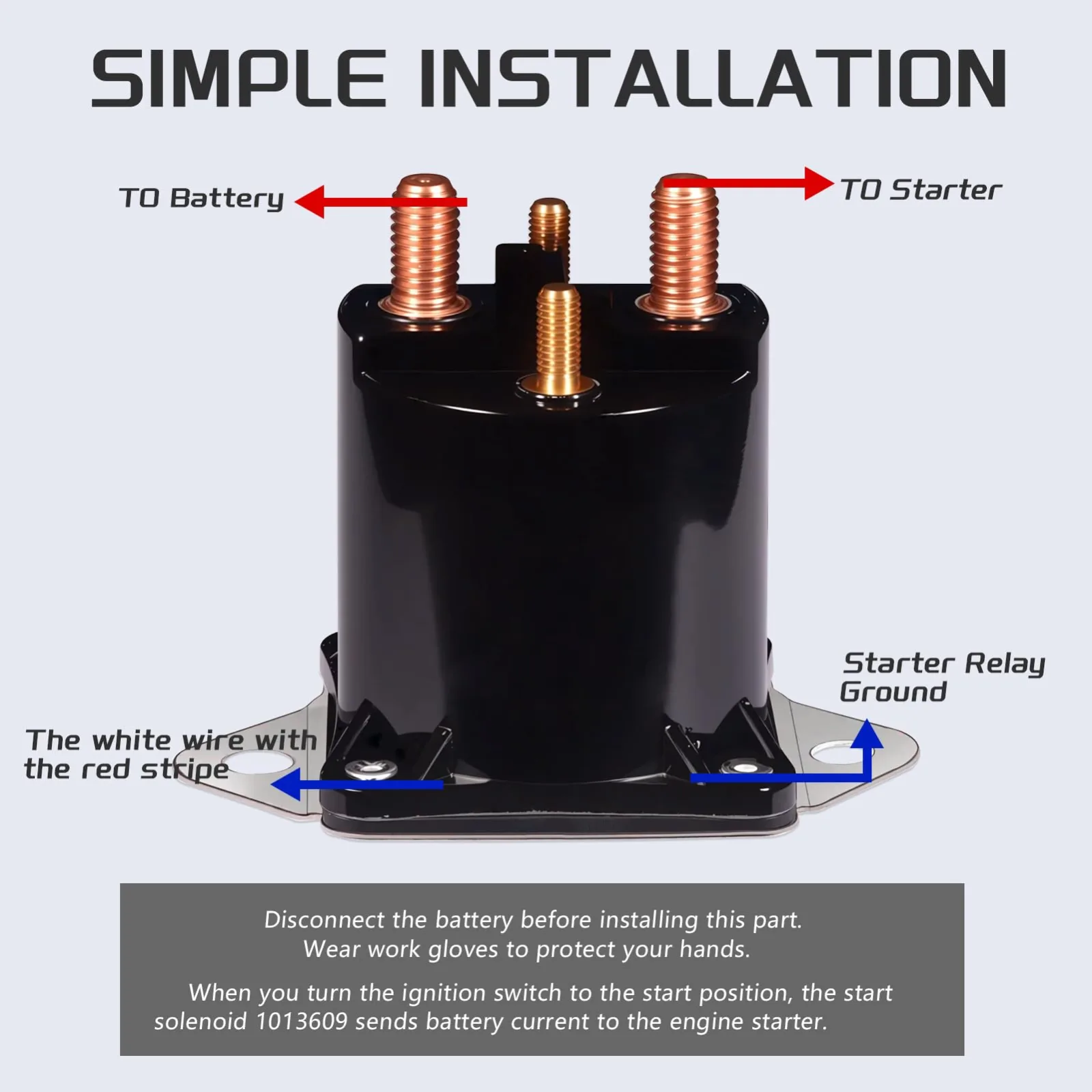 JTAREA SS12 12V Starter Solenoid for Club Car Golf Carts image 4
