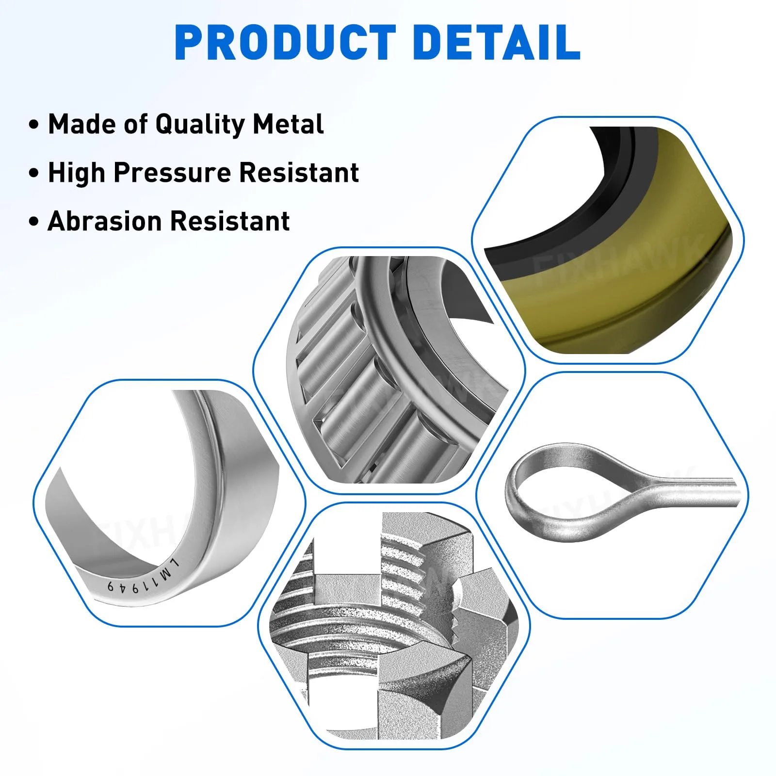 FIXHAWK Club Car DS & Carryall Front Wheel Bearing Kit image 4