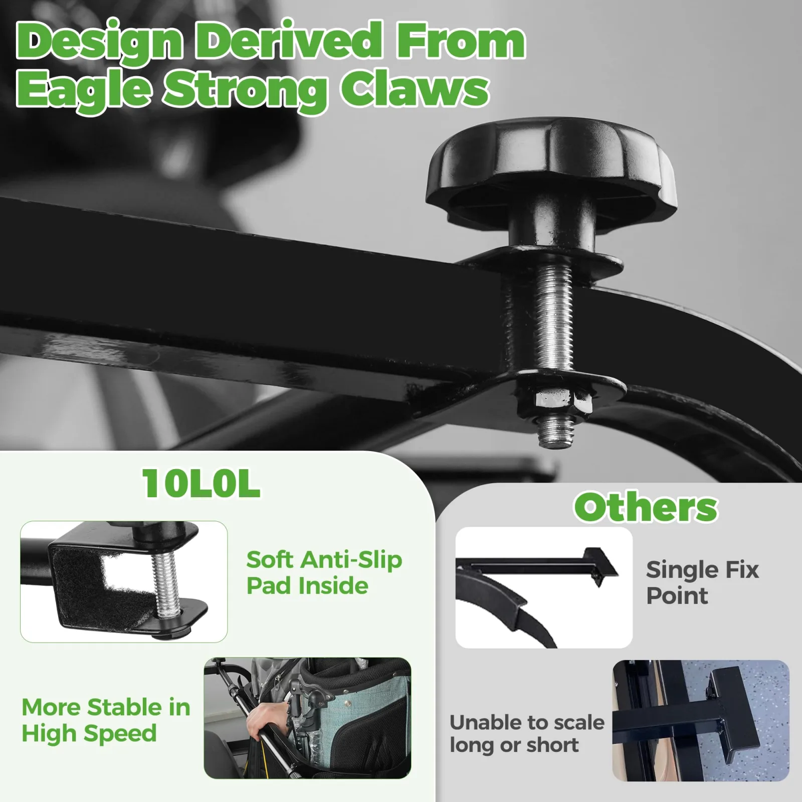 10L0L Universal Golf Cart Bag Holder for 2+2 Carts image 4