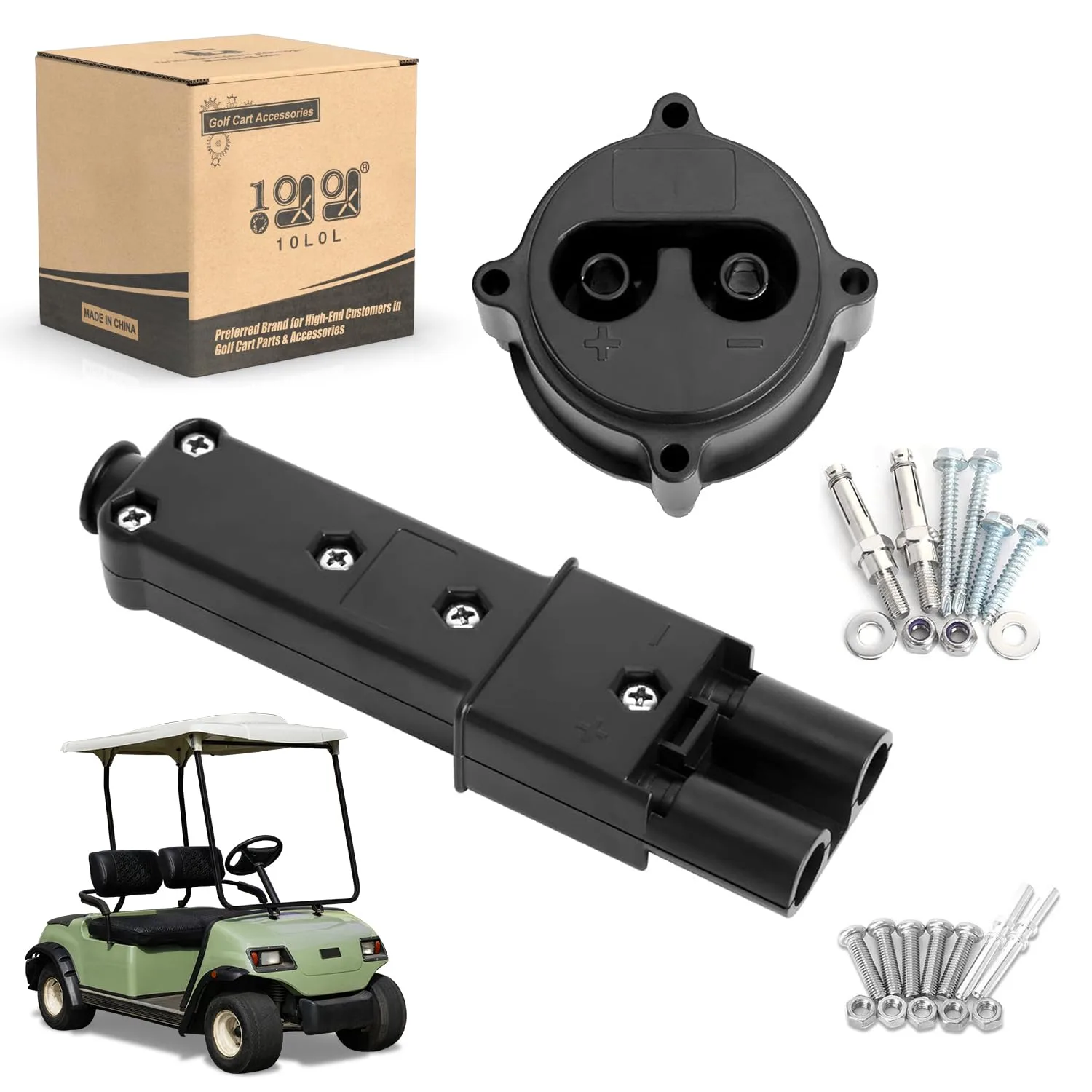 10L0L 48V Charger Plug & Powerwise Receptacle Kit for Yamaha G19/G22