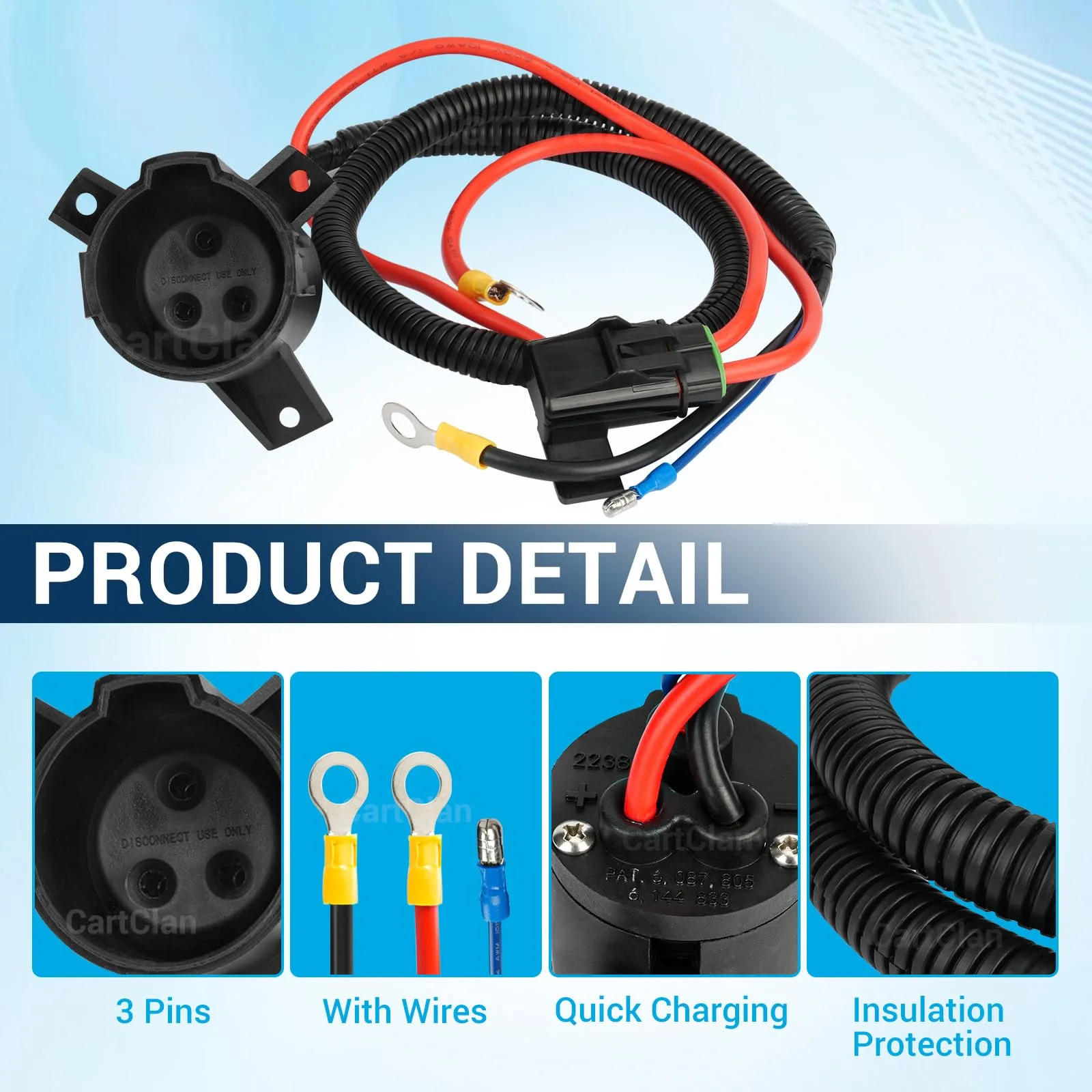 CartClan Charger Receptacle for Club Car Precedent/Tempo image 4