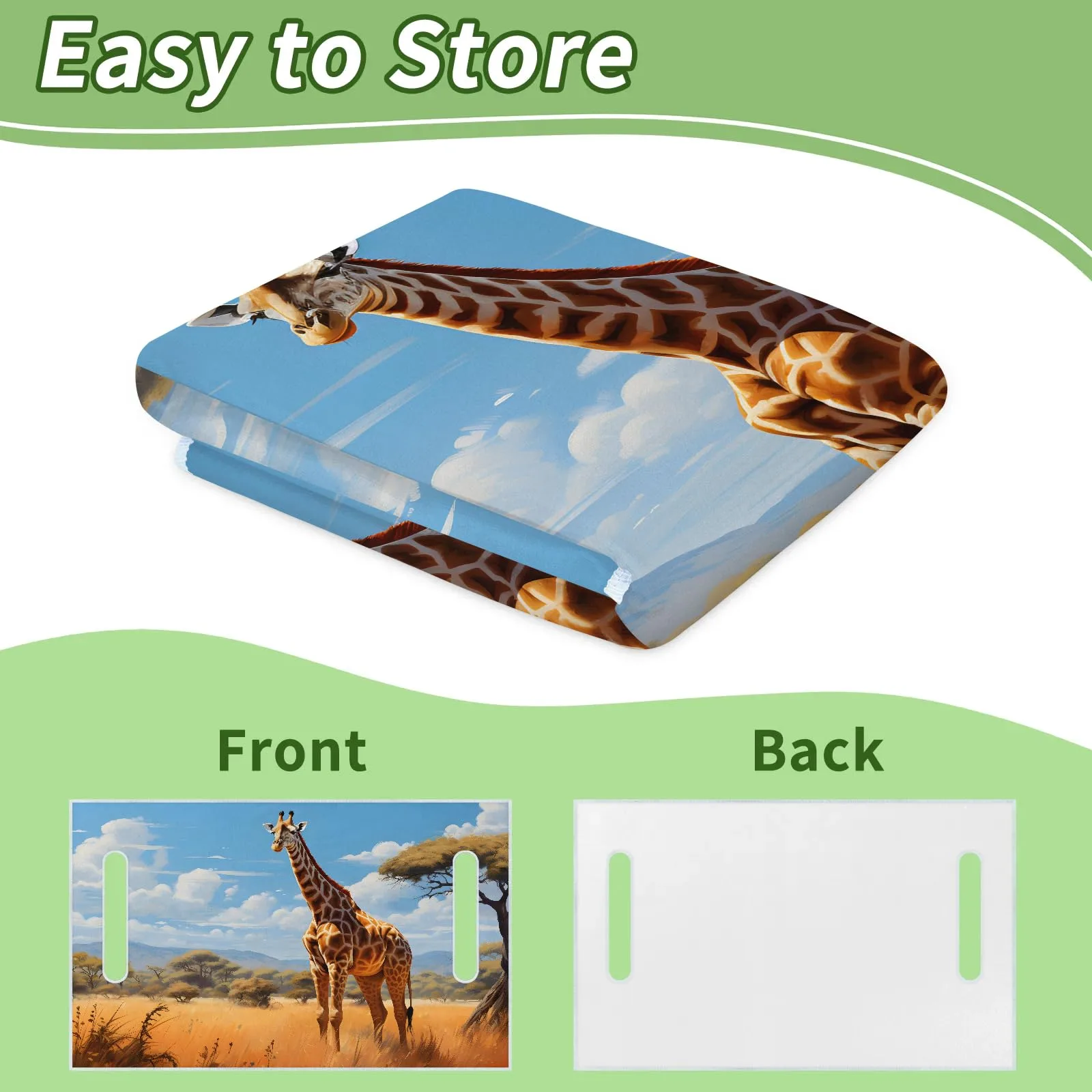Tiveruda Giraffe Golf Cart Seat Cover Blanket 51 x 31 in image 4