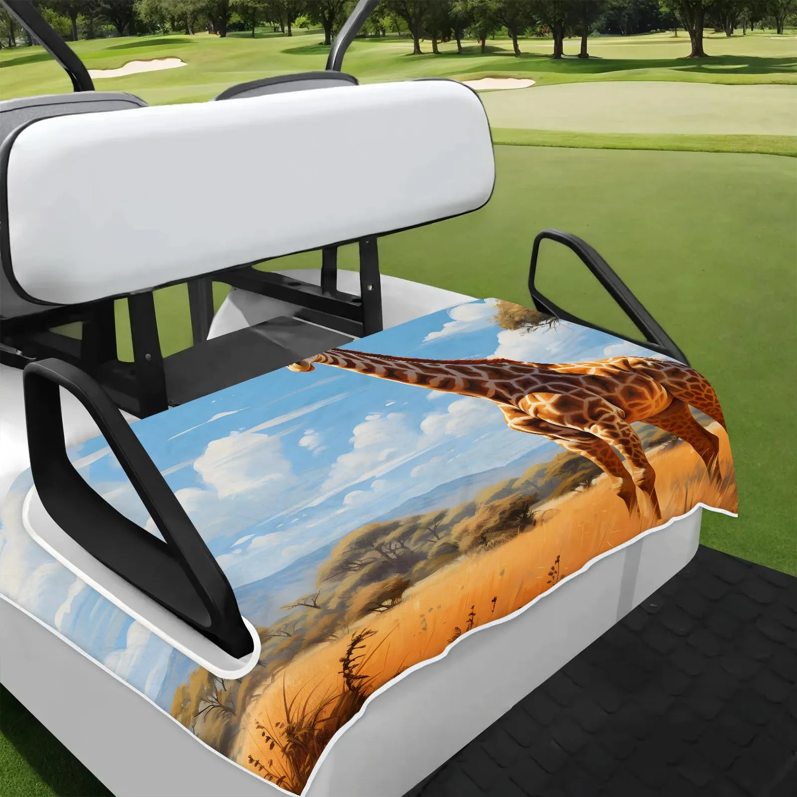 Tiveruda Giraffe Golf Cart Seat Cover Blanket 51 x 31 in