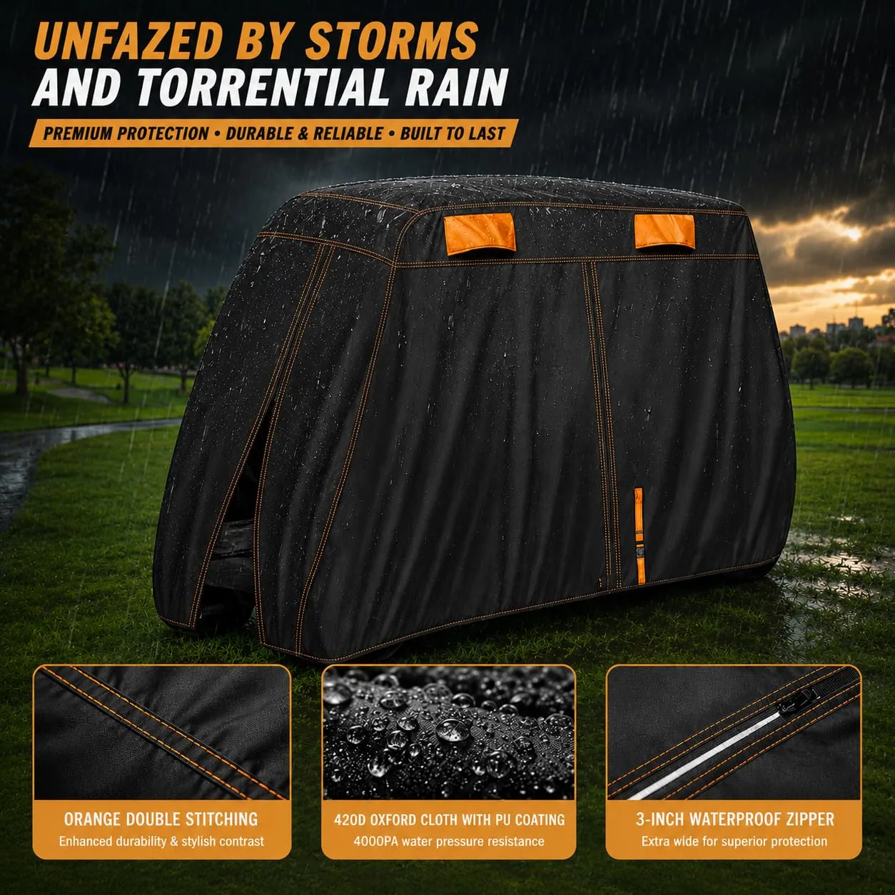 REVXON Cover for Club Car Onward 4 Passenger Lifted image 4