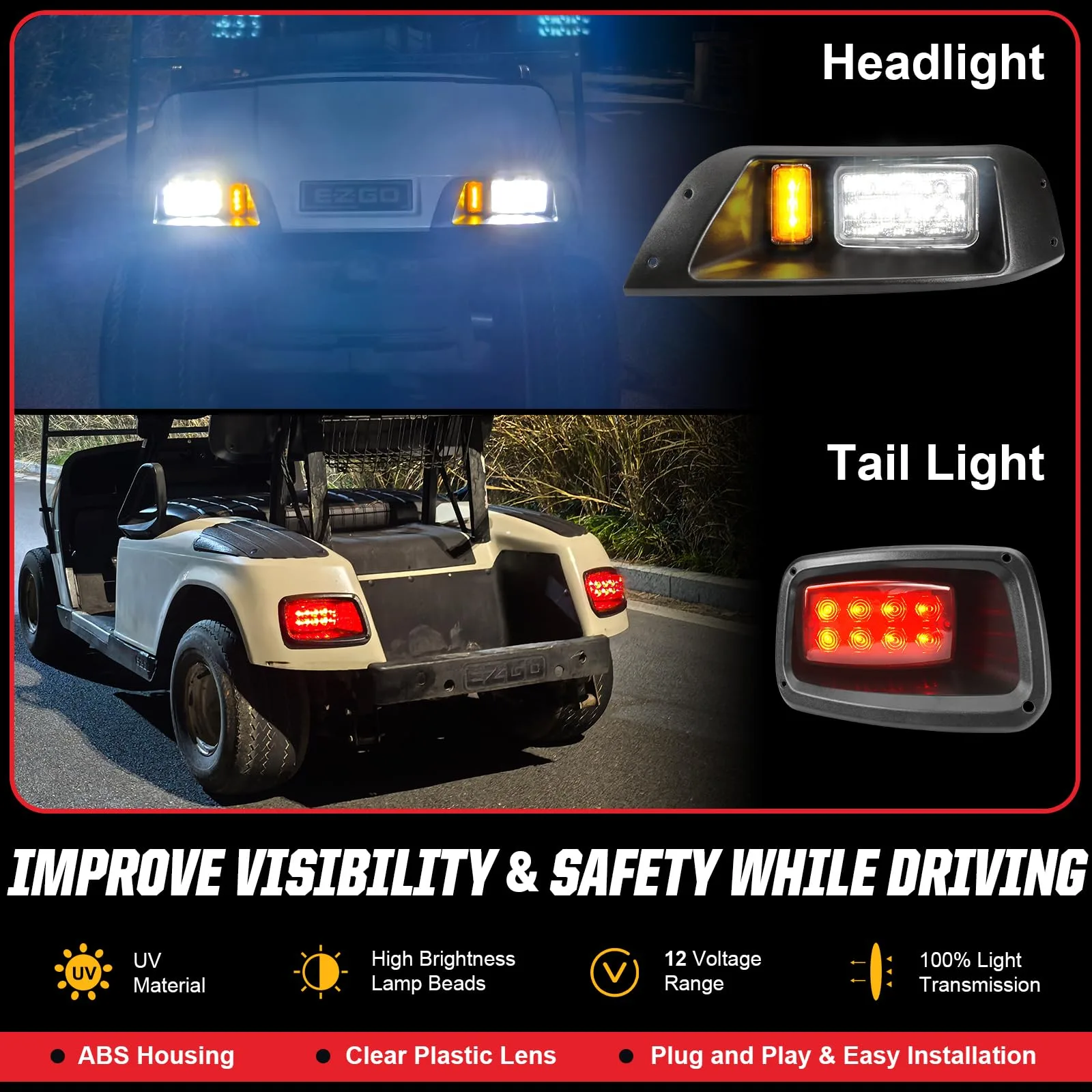 VYYOKMU LED Light Kit for EZGO TXT 1996-2013 image 2