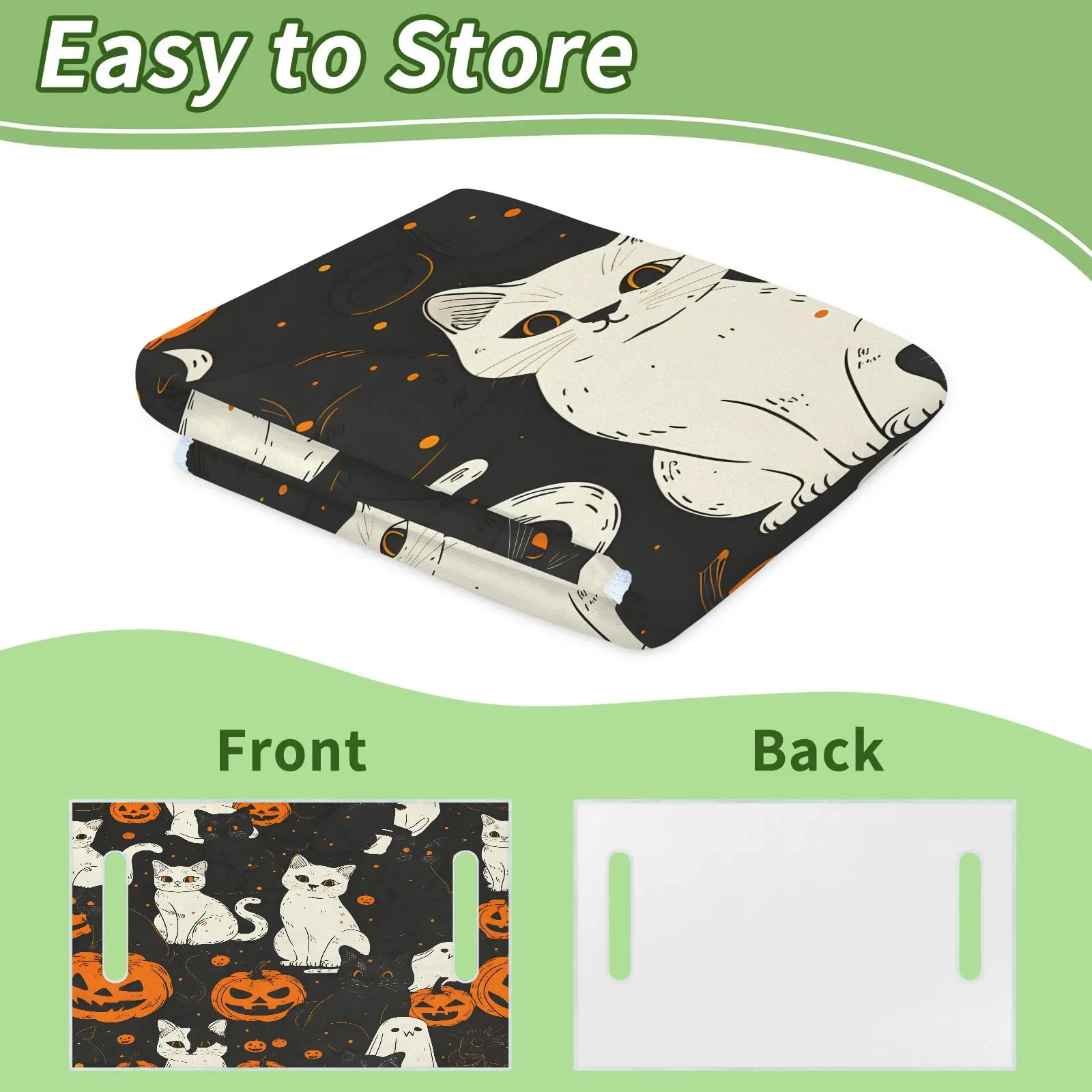 Tiveruda Halloween Kitten Pumpkin Golf Cart Seat Cover image 4