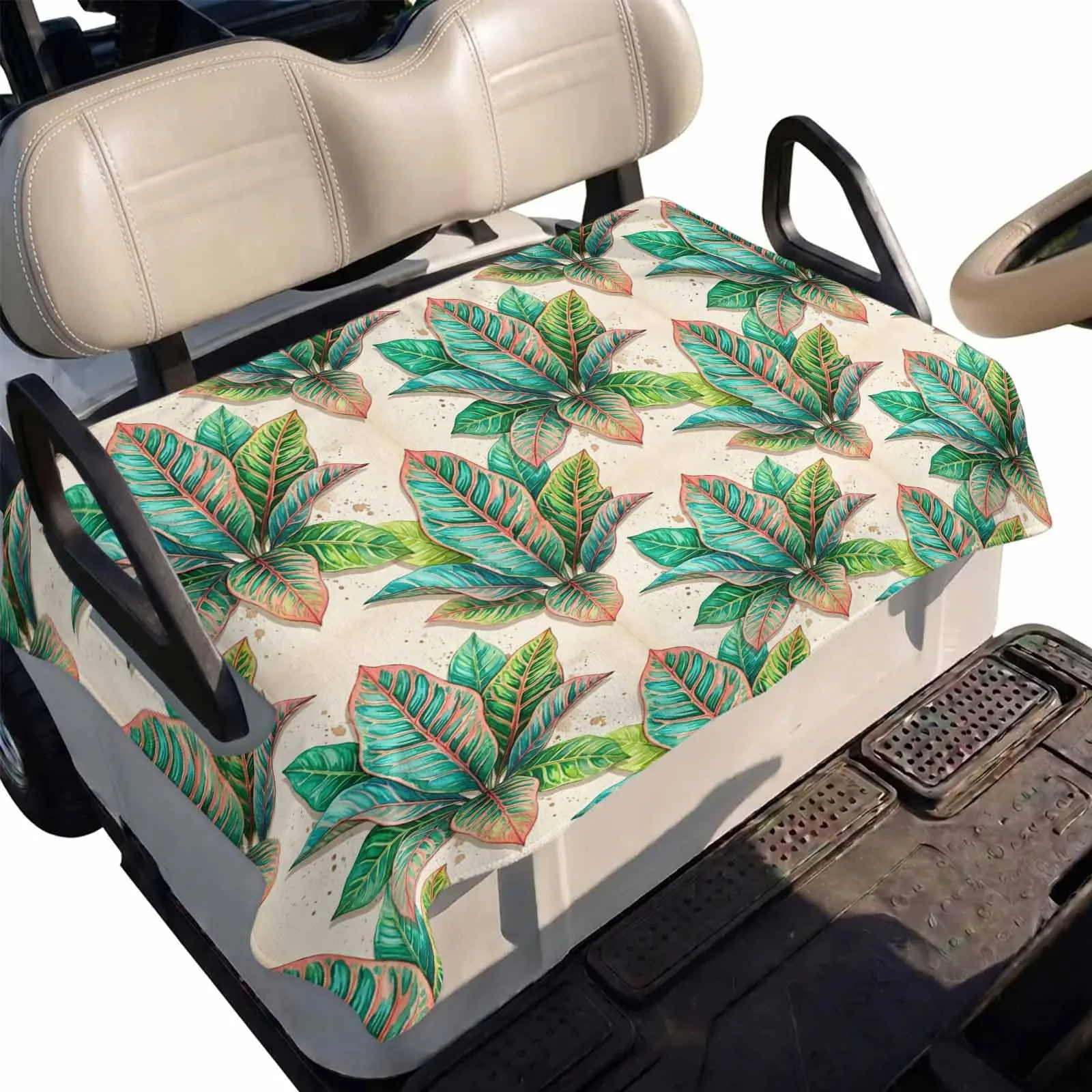 DecorLovee Botanical Golf Cart Seat Cover, 51 x 31 Inch