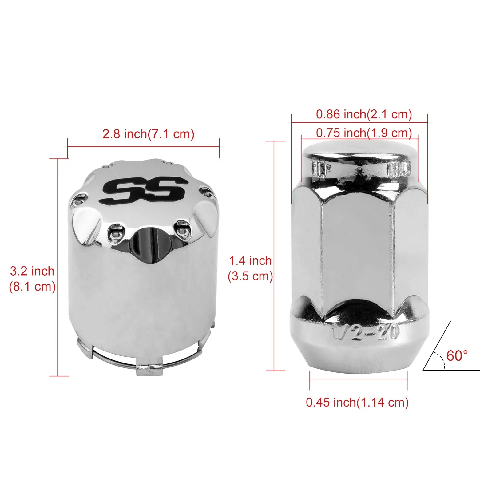 Roykaw G-0231 Golf Cart Hub Caps and Lug Nuts image 3