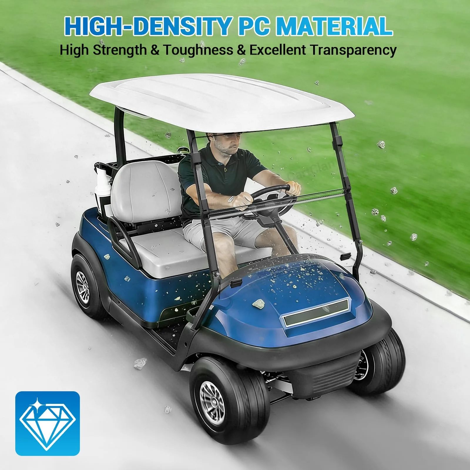 CartClan CT-0226 Windshield for Club Car Precedent image 3