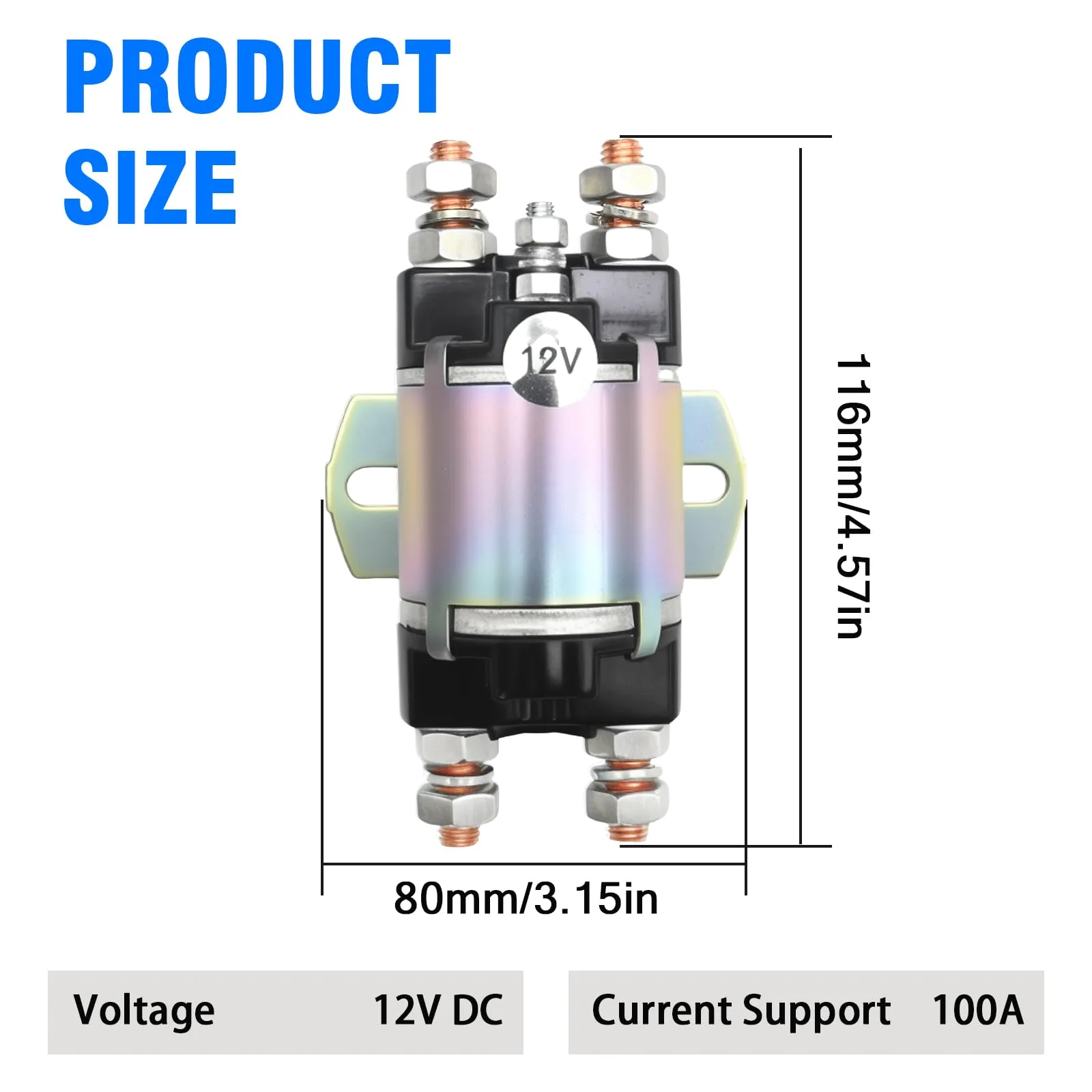 DUZFOREI Solenoid for Yamaha G1 Gas Golf Cart 12V 100A image 3