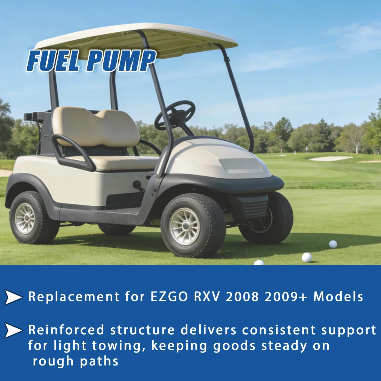 Silscvtt Trailer Hitch for EZGO RXV Golf Cart, 2008+ image 2
