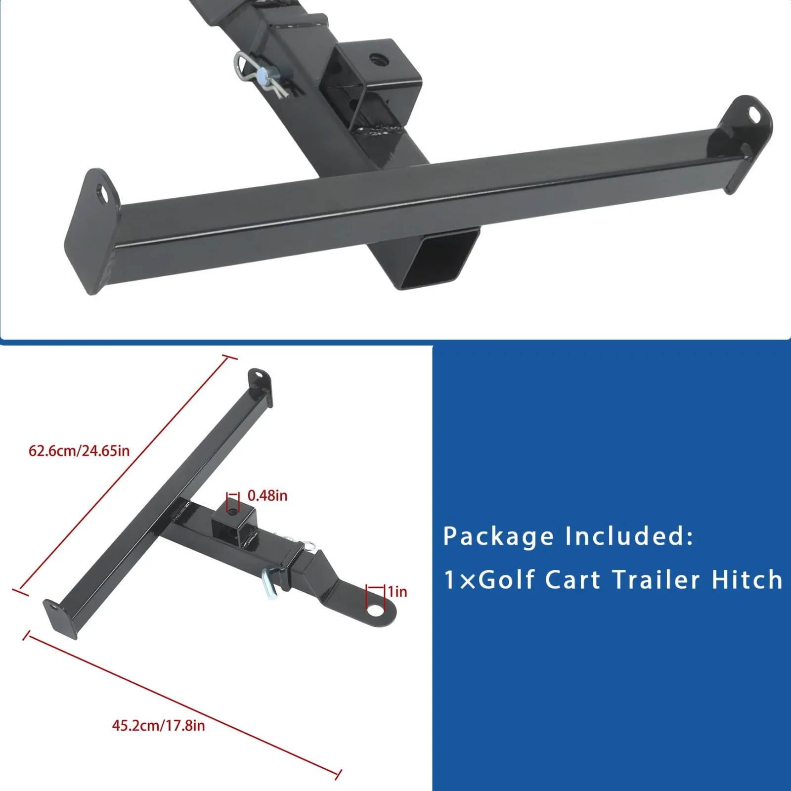 Silscvtt Trailer Hitch for EZGO RXV Golf Cart, 2008+ image 4