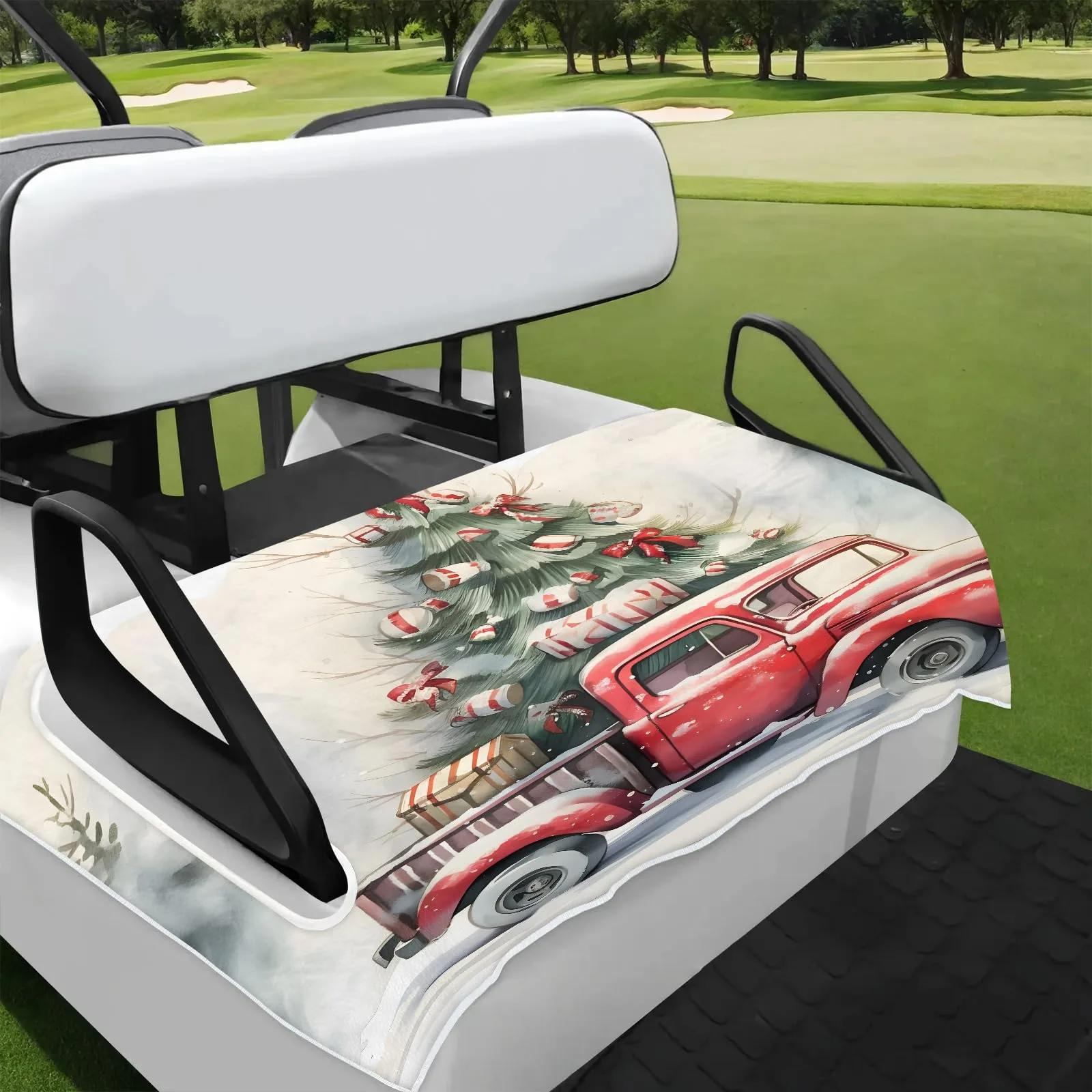 Tiveruda Golf Cart Seat Cover for Double Seats, 51 x 31 in