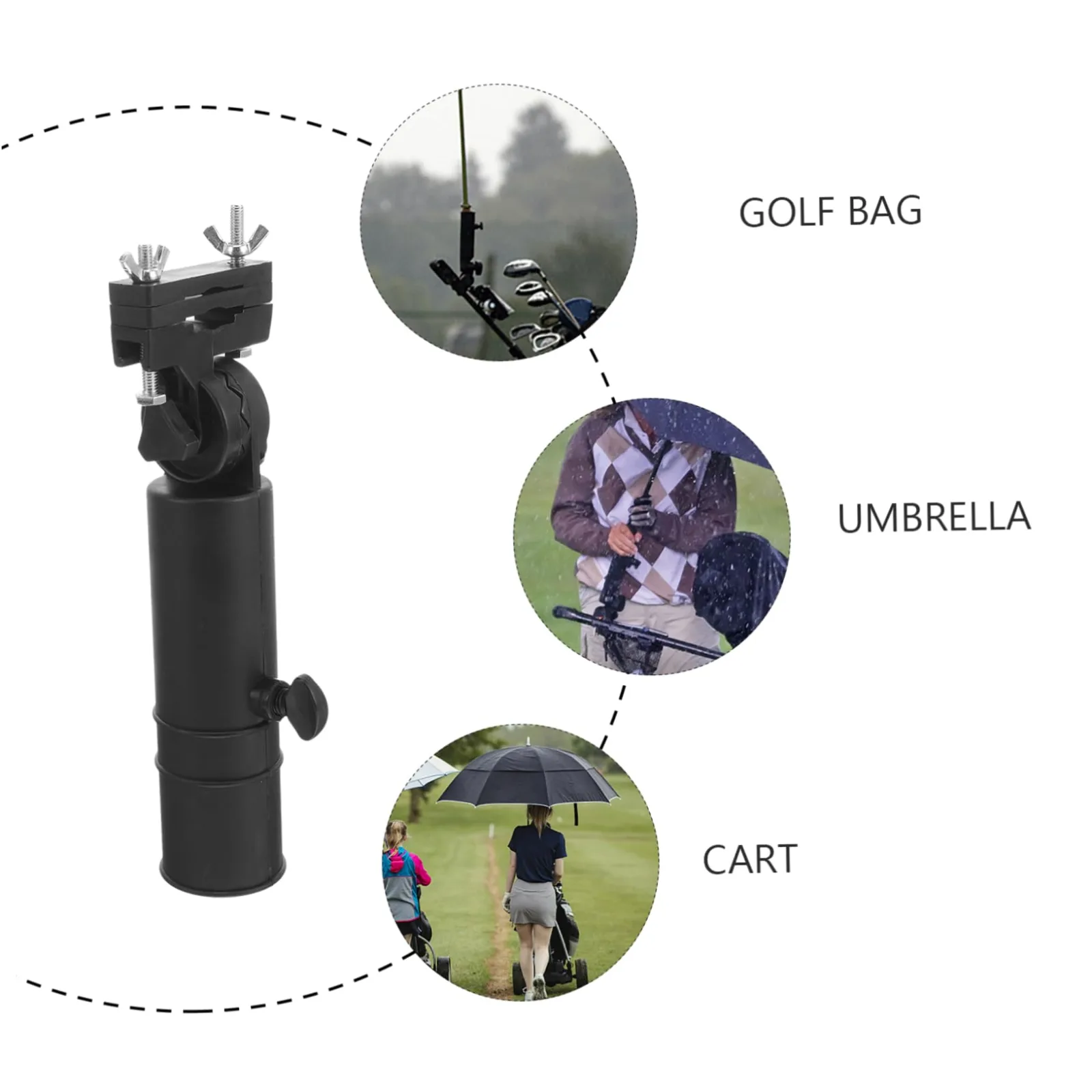 POPETPOP Golf Cart Umbrella Holder Clamp image 3