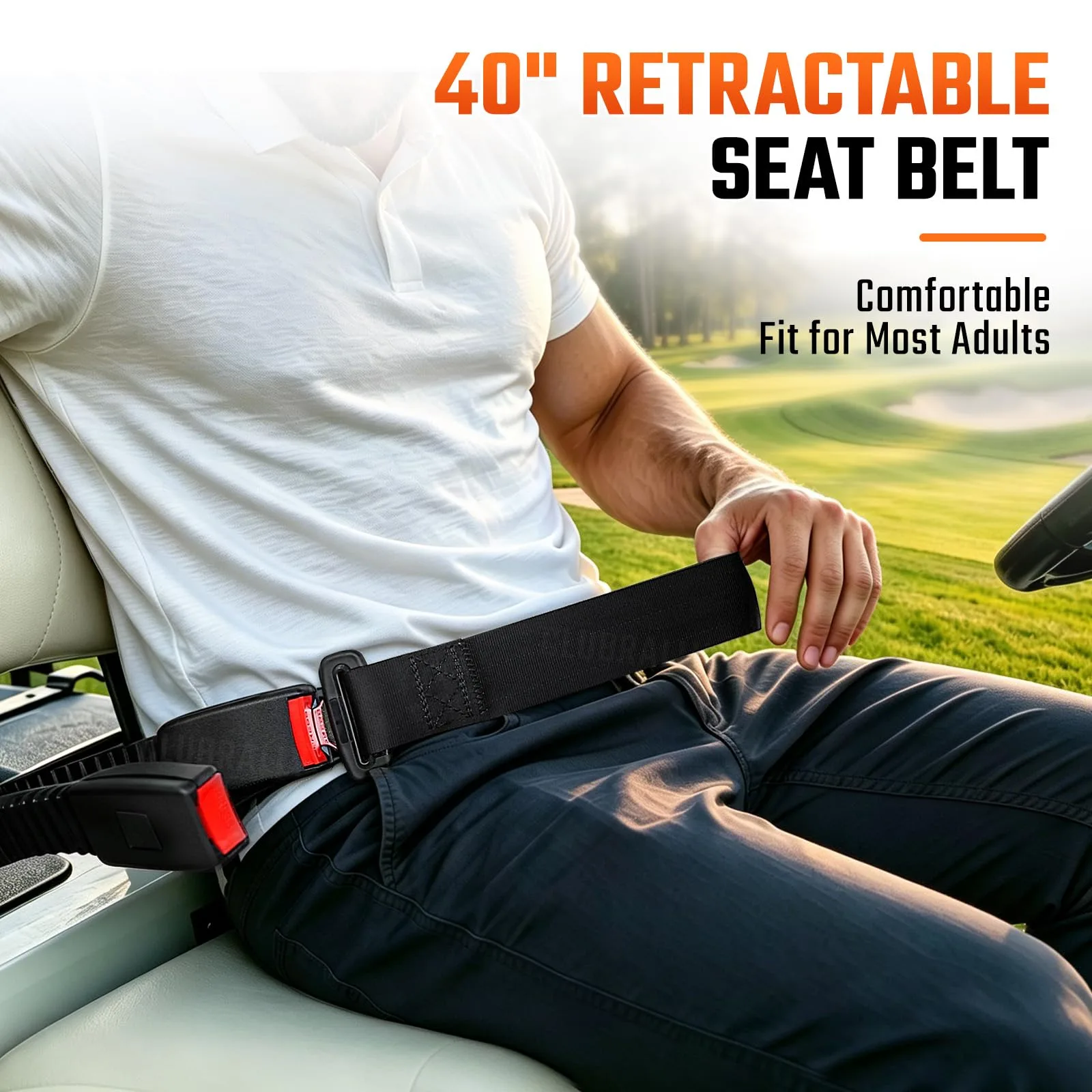 CLUBRALLY Golf Cart Seat Belt Kit, 2-Pack image 3