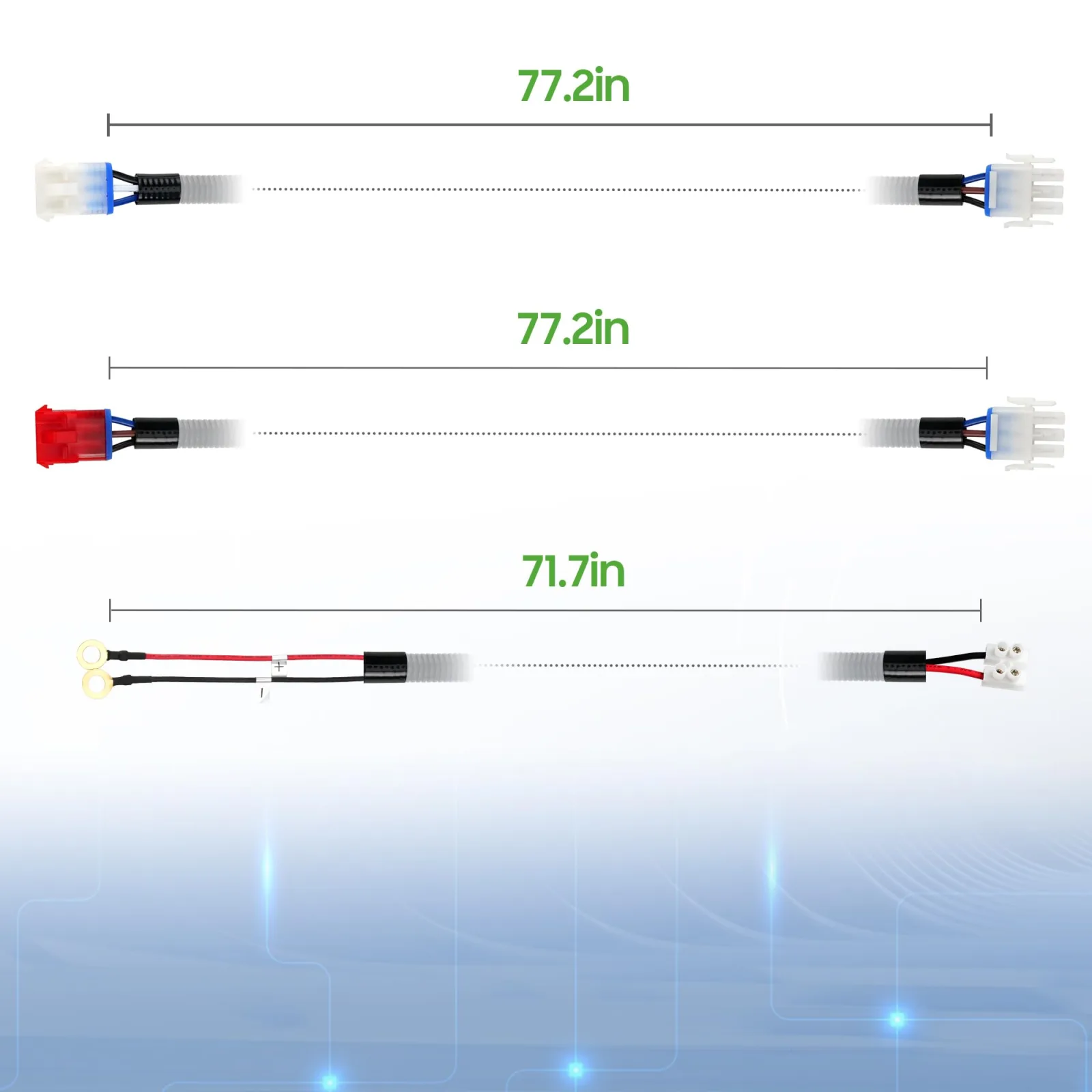 10L0L Golf Cart Tail Light Extension Wires Kit image 3