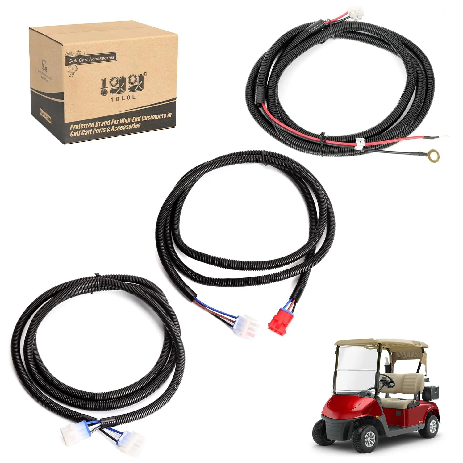 10L0L Golf Cart Tail Light Extension Wires Kit