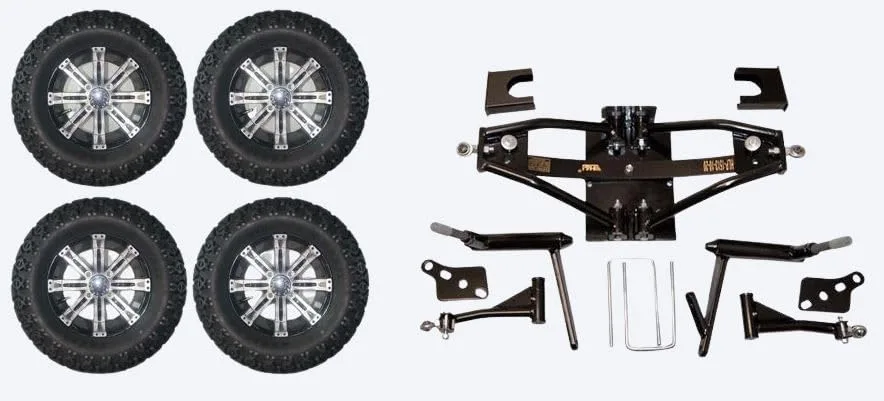 3G 6-Inch Lift Kit with 12-Inch Tempest Wheels for Club Car DS
