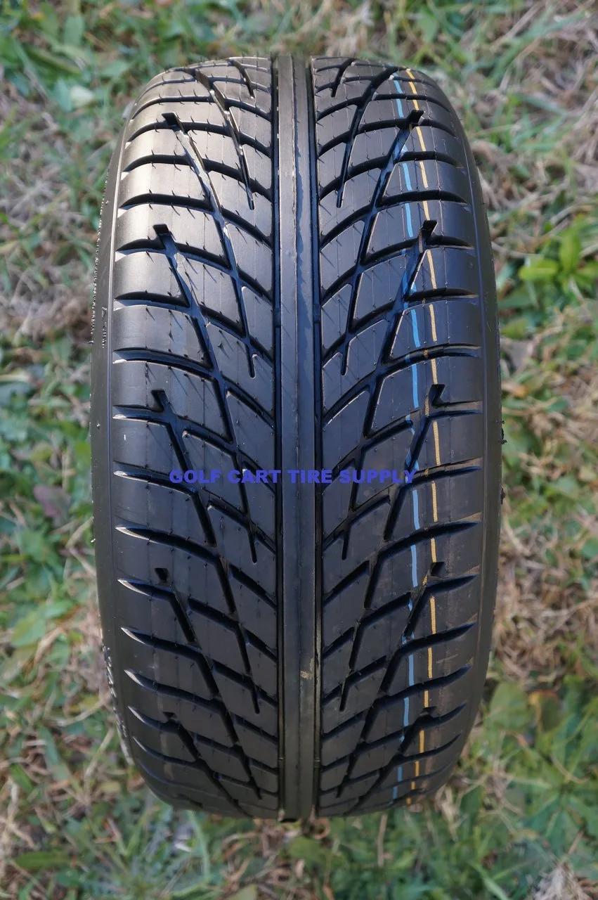 Golf Cart Tire Supply 10x7" Black Steel Wheel & 205/50-10 Tire Combo — Set of 4 image 2
