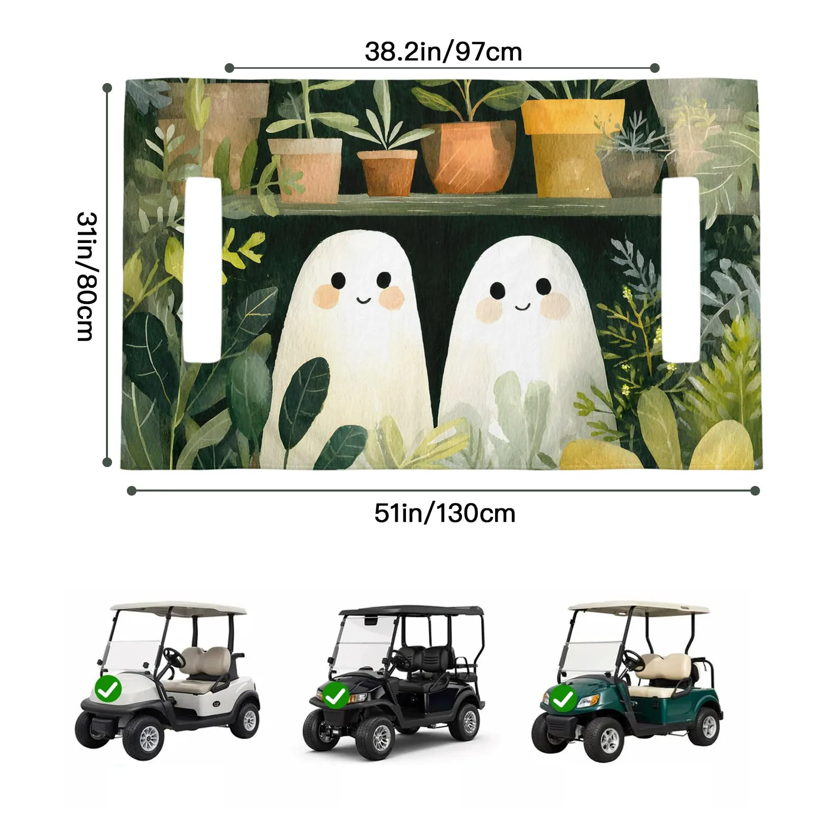 Trosturdspn Ghost Golf Cart Seat Towel Blanket 51 x 31 in image 2
