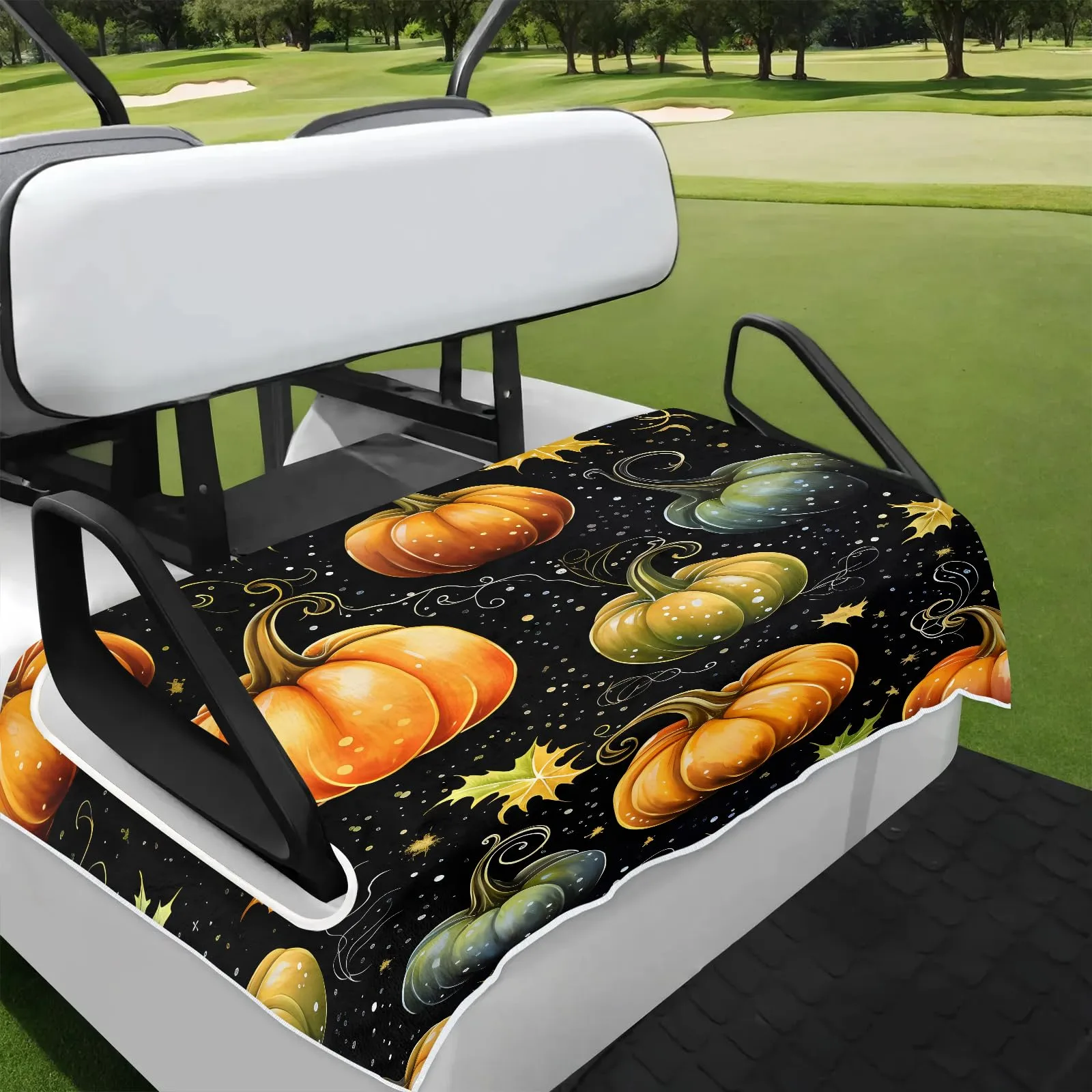 Tiveruda Halloween Pumpkin Golf Cart Seat Cover 51 x 31