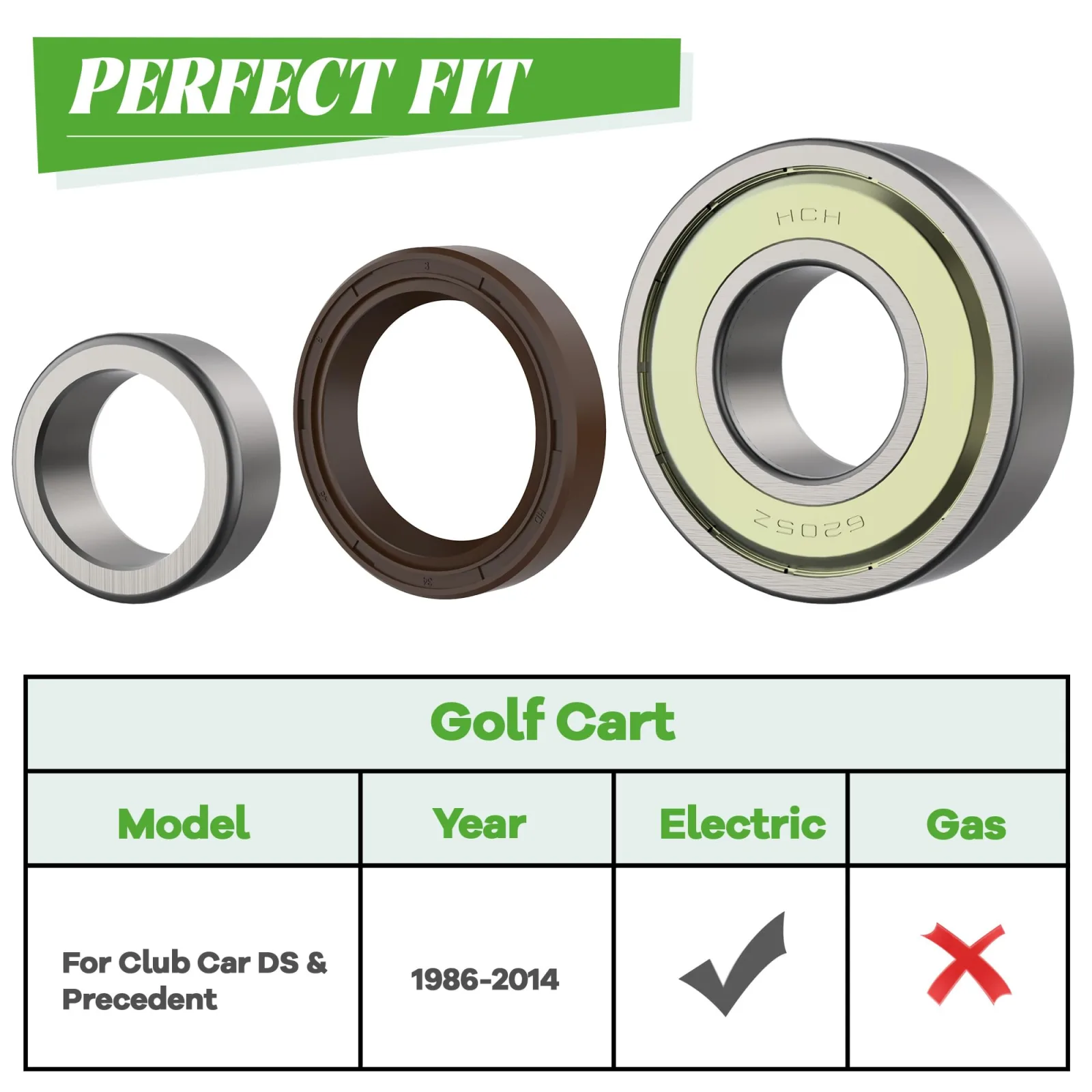 10L0L Rear Axle Bearing Kit for Club Car DS & Precedent image 3