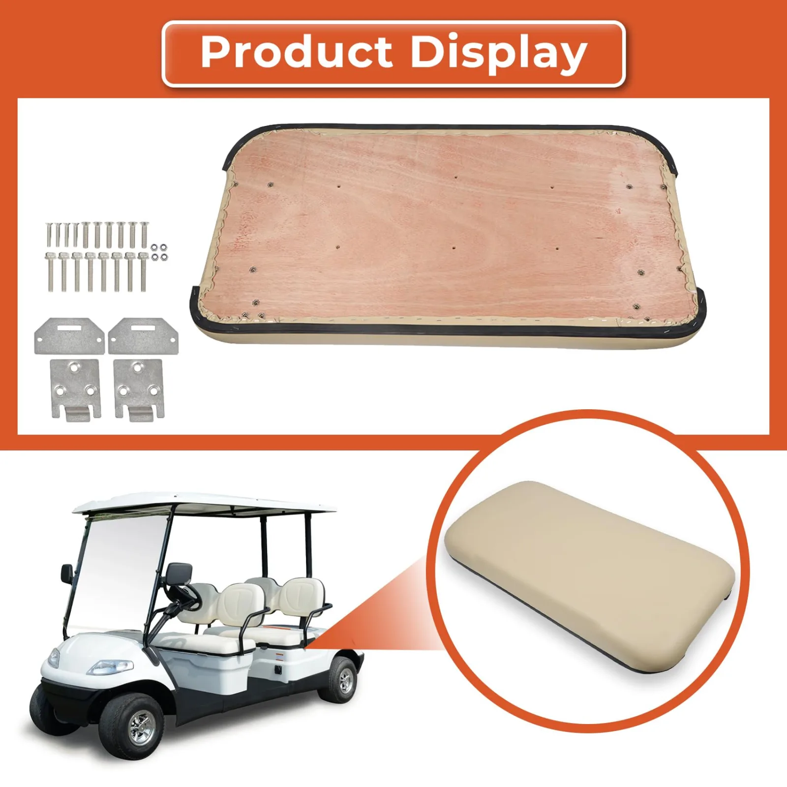 labwork Brown Front Seat Cushion for E-Z-GO Medalist/TXT image 3