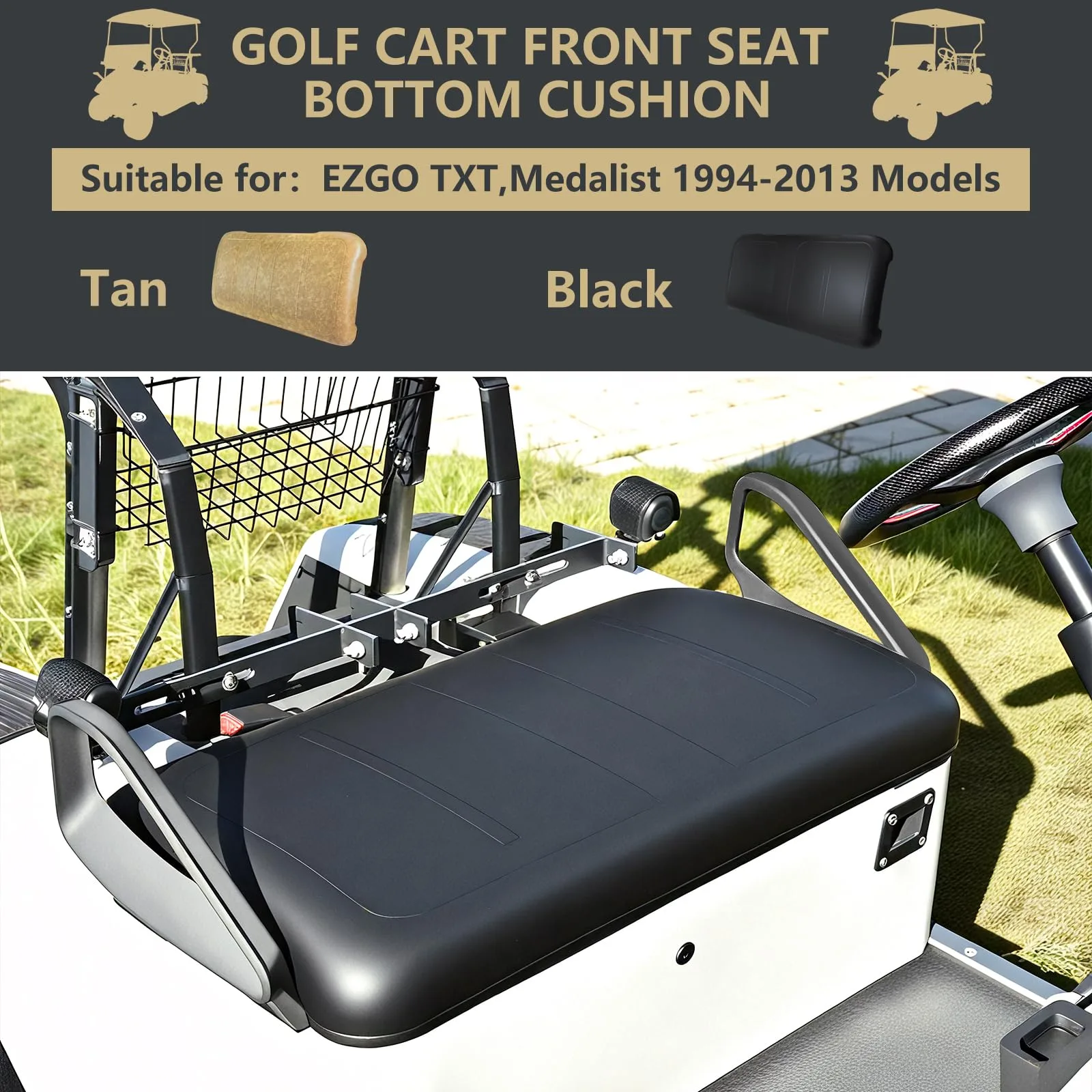 Shu-Ran Front Seat Bottom for E-Z-GO TXT/Medalist 1994-2013 image 2