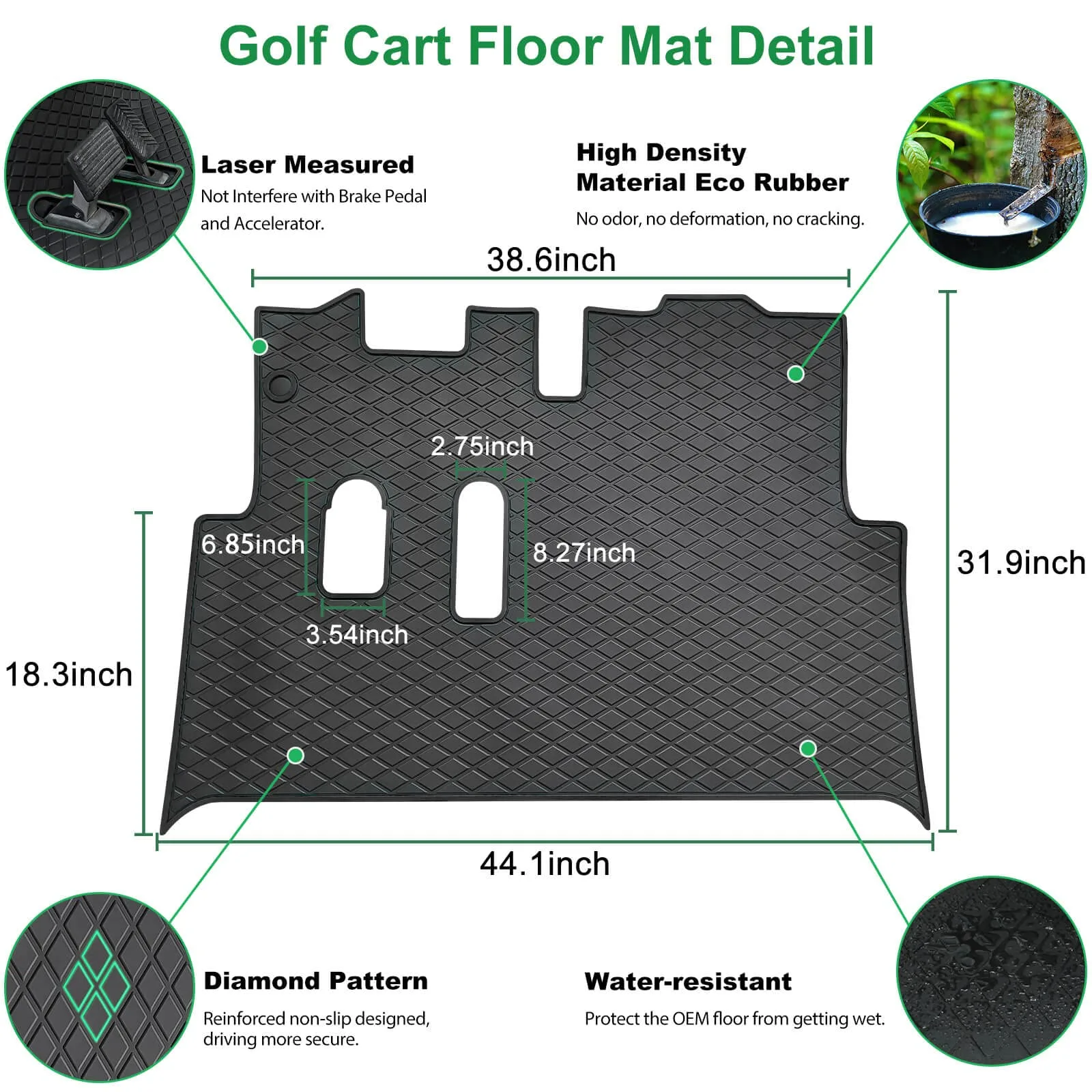 LEAPGOMAX Floor Mat for E-Z-GO RXV and 2Five image 4