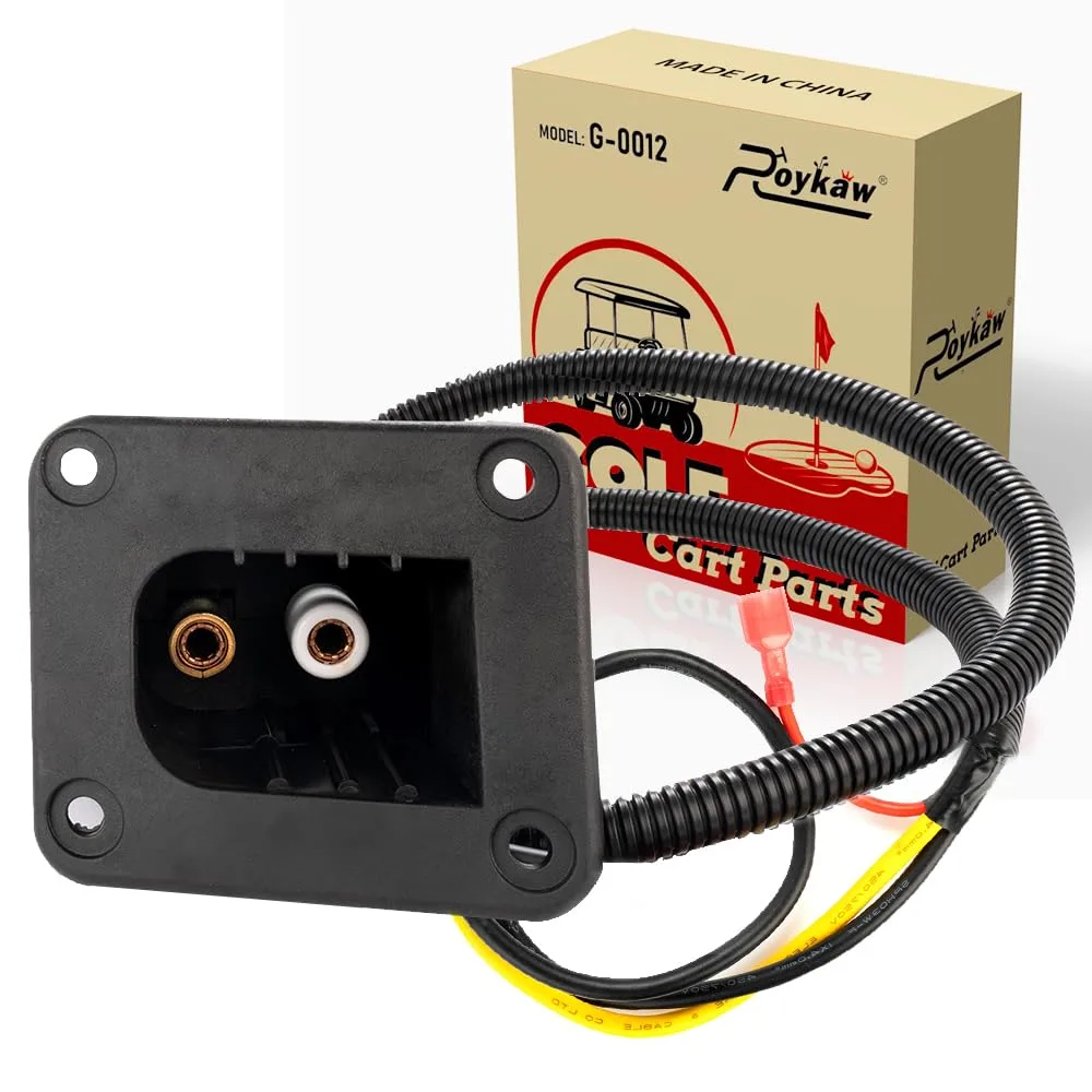 Roykaw 36V Charger Receptacle with Harness for E-Z-GO