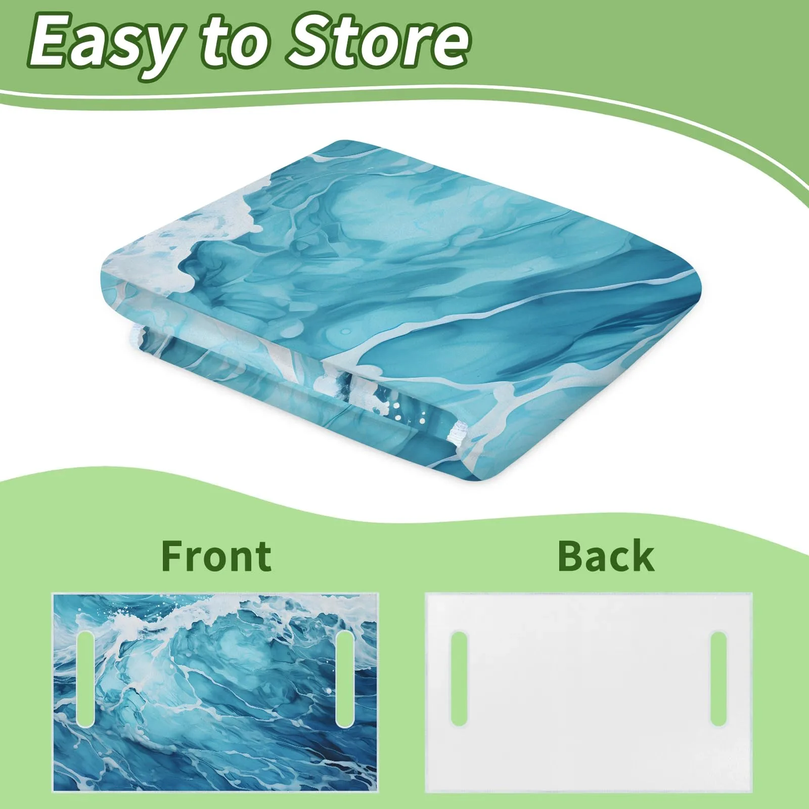 Tiveruda Ocean Wave Golf Cart Seat Cover, 51 x 31 in image 4