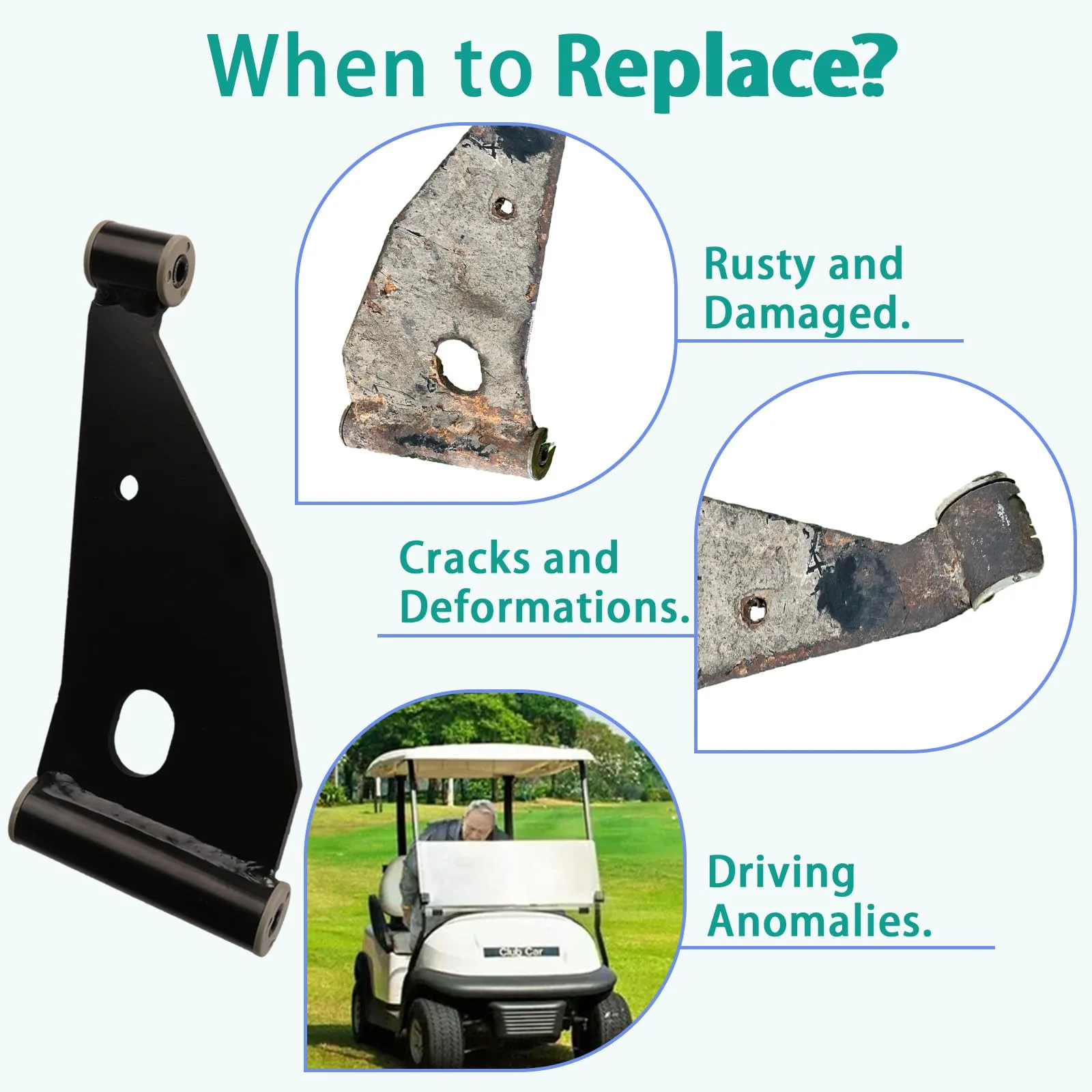 DRIVE UP Control Arm A-Arm Kit for Club Car Precedent & Tempo image 2