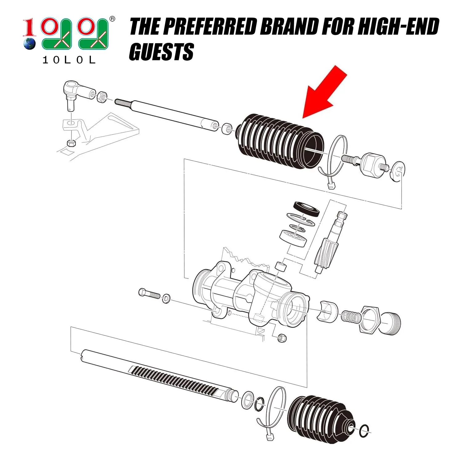 10L0L Club Car Steering Bellow Dust Seals 101880001 image 2