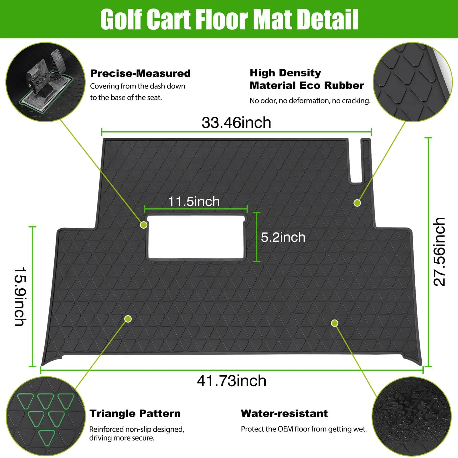 MOSNAI Floor Mat for Club Car Precedent, Onward & Tempo image 3