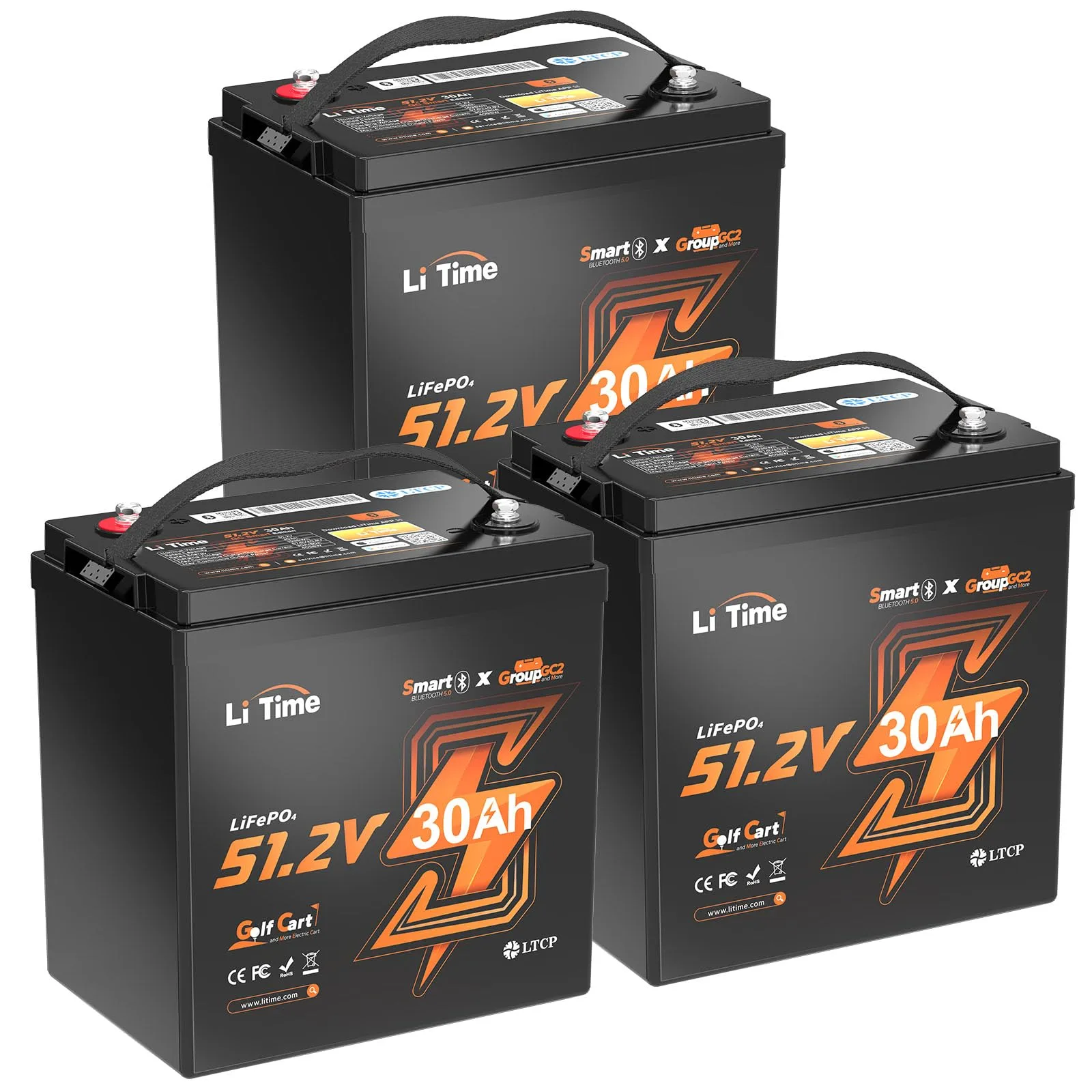 Litime 48V 30Ah GC2 Lithium Golf Cart Battery Kit