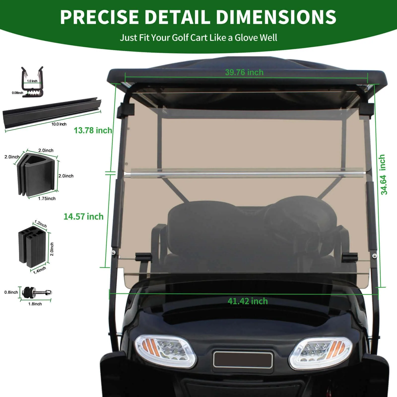 Cartalia EZTR93 Windshield for 2014-Up E-Z-GO TXT image 3